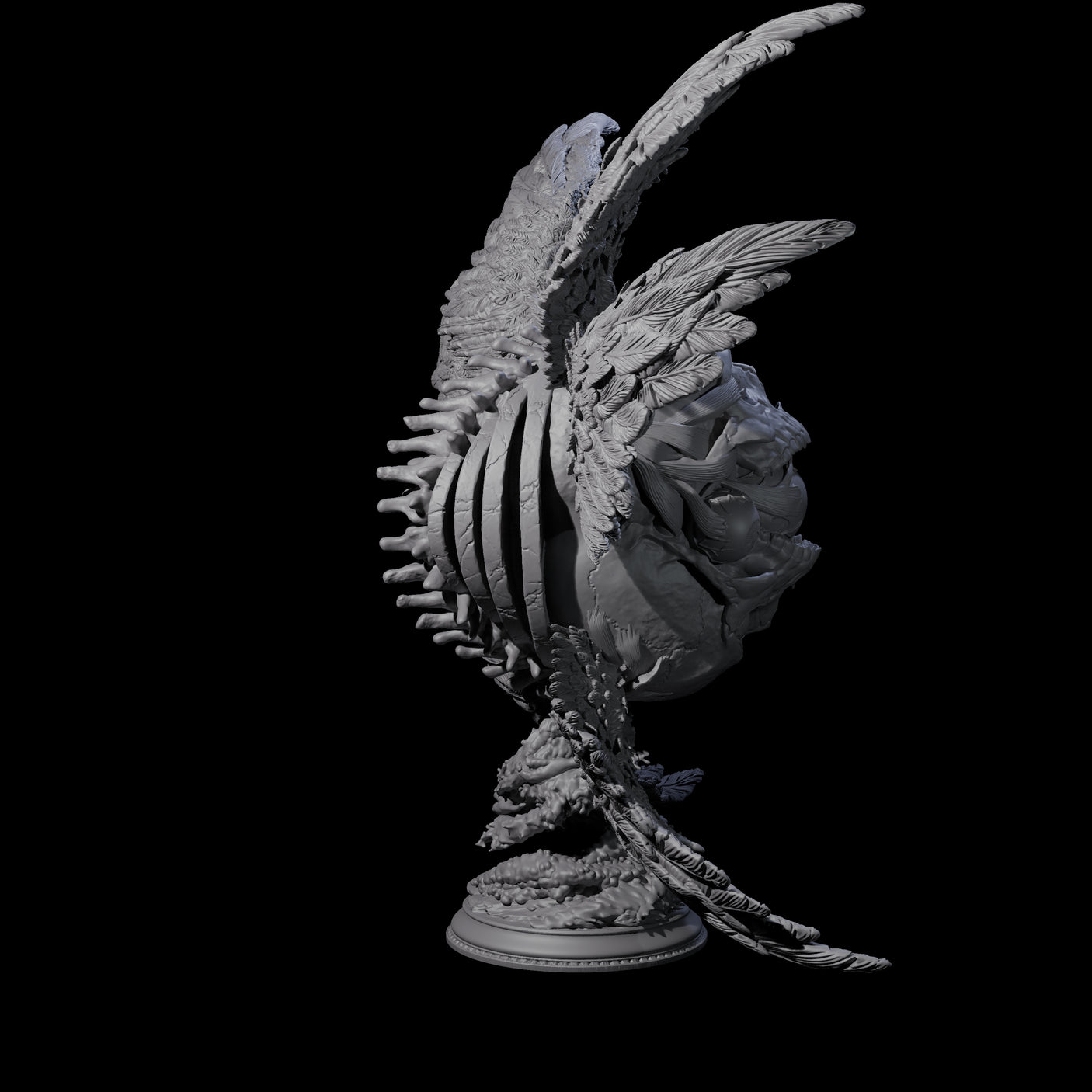 Fallen Death Angel Miniature for Dungeons and Dragons, Pathfinder or other TTRPGs