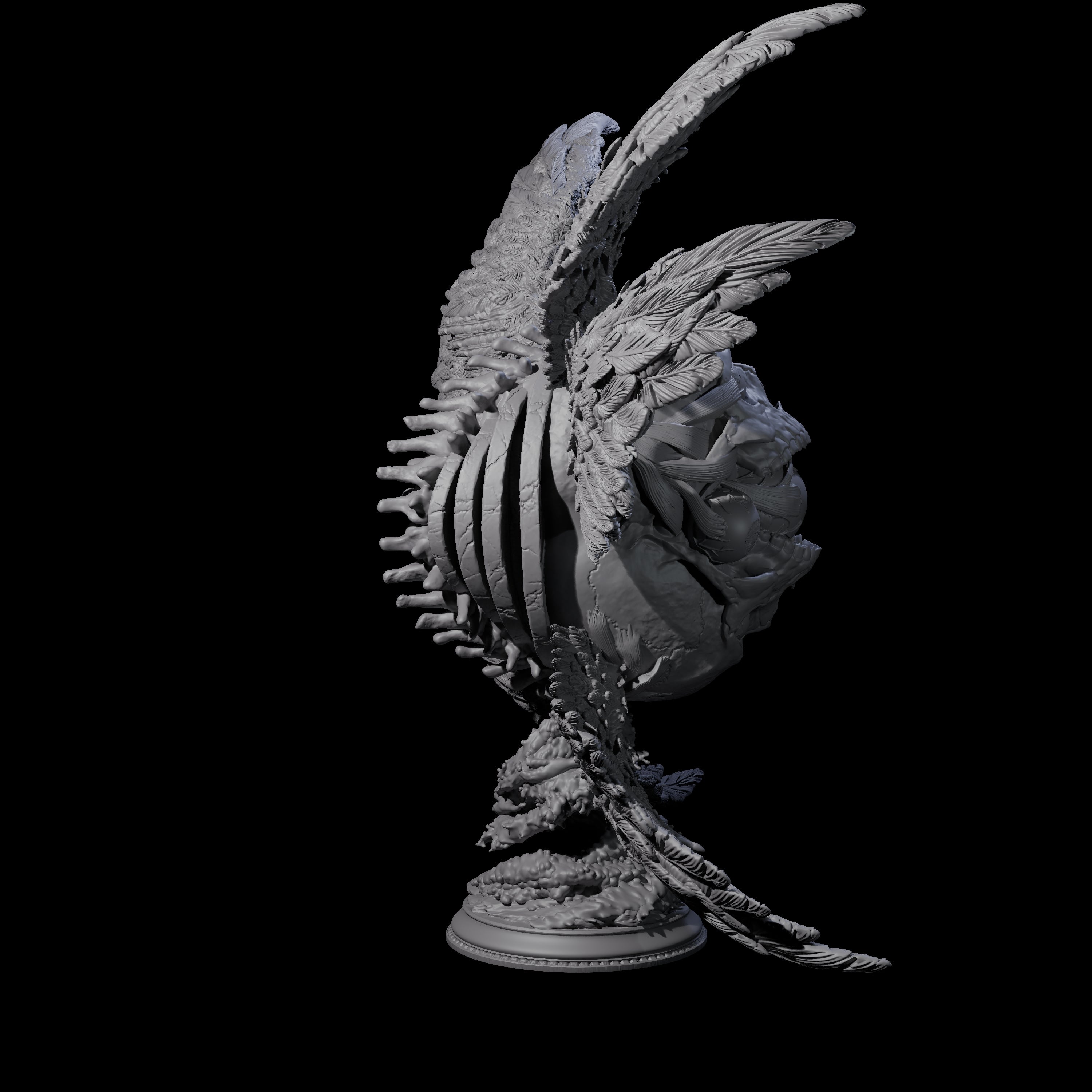 Fallen Death Angel Miniature for Dungeons and Dragons, Pathfinder or other TTRPGs