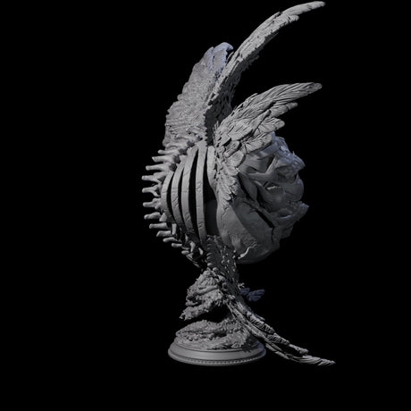 Fallen Death Angel Miniature for Dungeons and Dragons, Pathfinder or other TTRPGs
