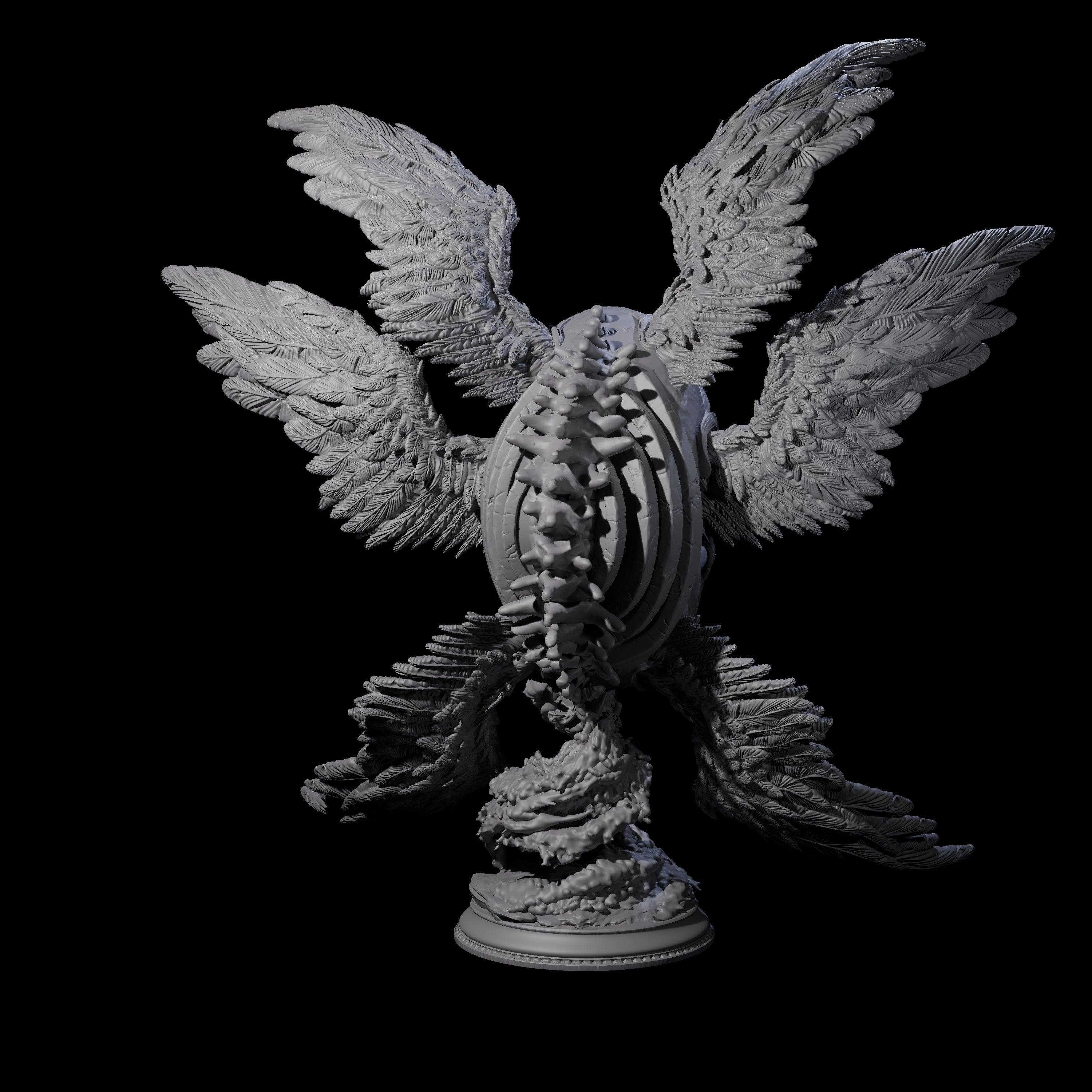 Fallen Death Angel Miniature for Dungeons and Dragons, Pathfinder or other TTRPGs