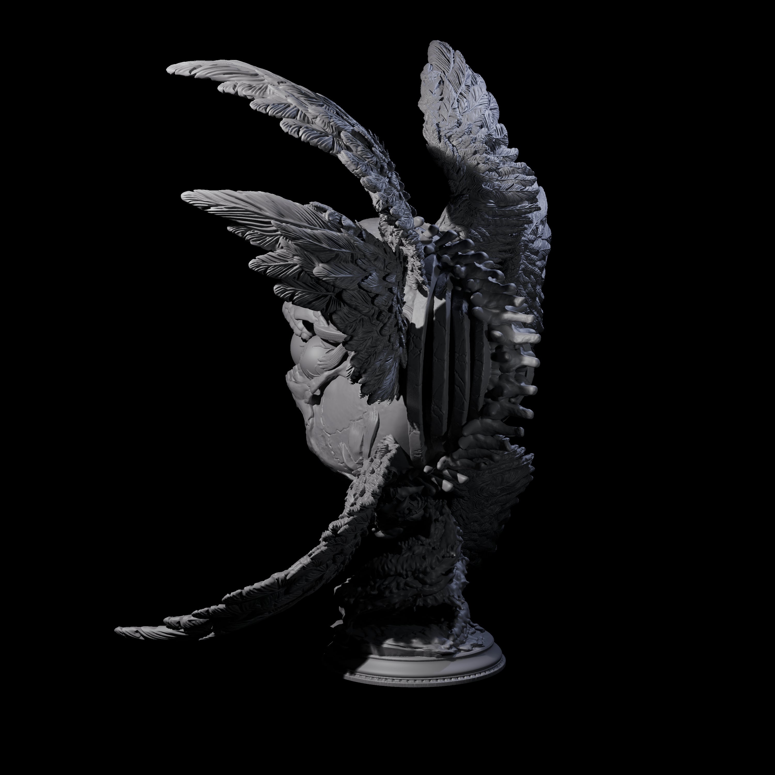 Fallen Death Angel Miniature for Dungeons and Dragons, Pathfinder or other TTRPGs
