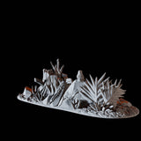 Fallen Tree with Birds Miniature for Dungeons and Dragons, Pathfinder or other TTRPGs