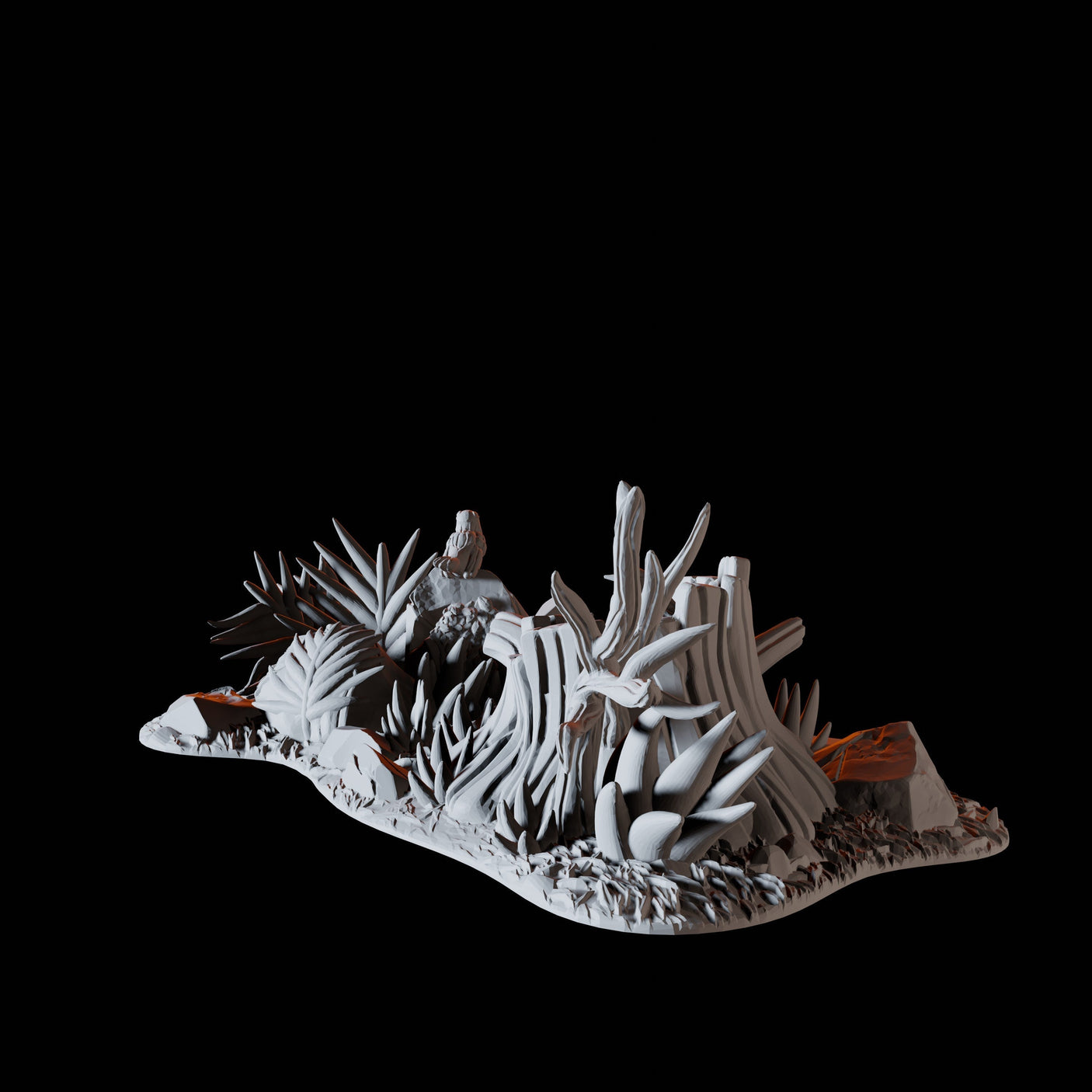 Fallen Tree with Birds Miniature for Dungeons and Dragons, Pathfinder or other TTRPGs