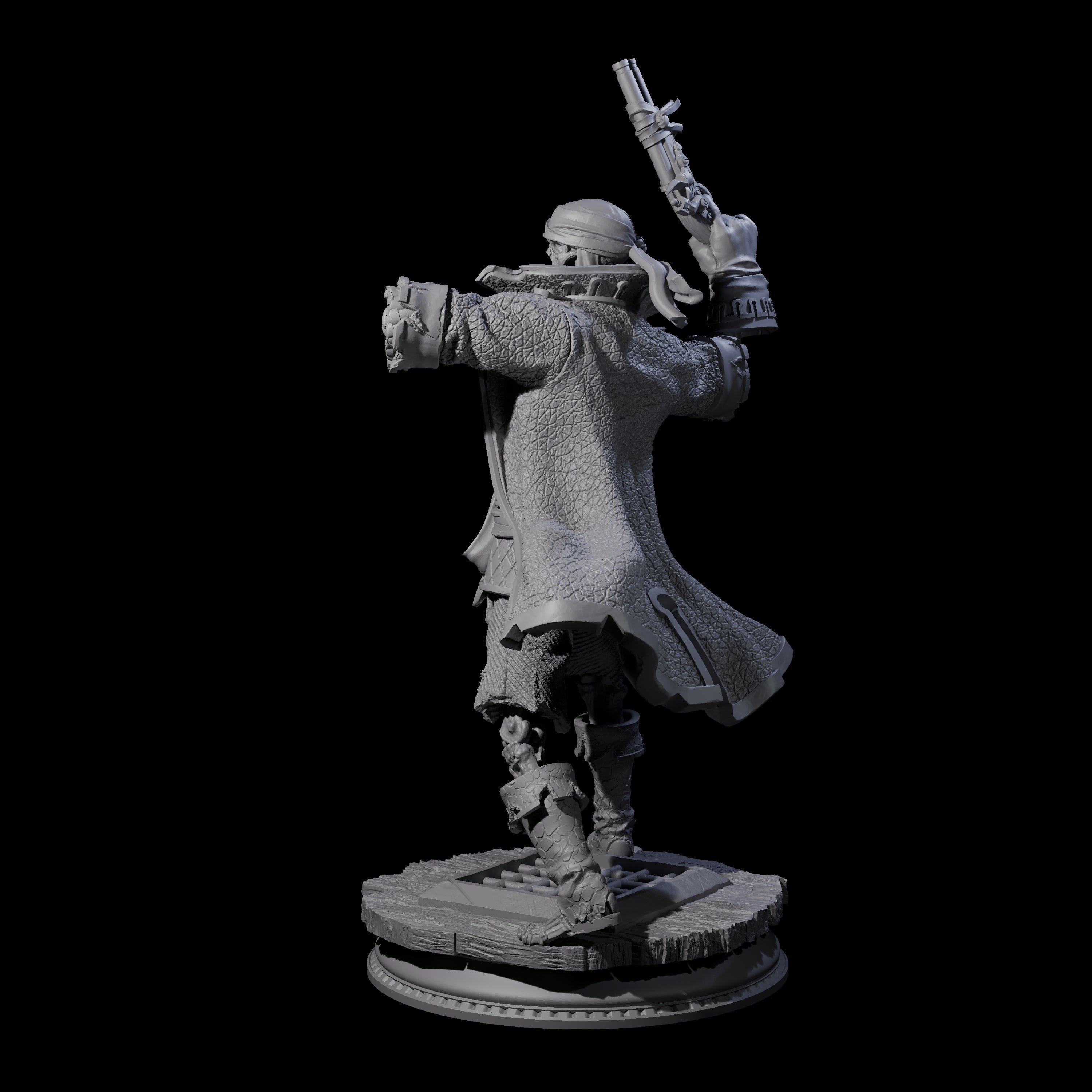 Falling Apart Pirate Skeleton Scallywag B Miniature for Dungeons and Dragons, Pathfinder or other TTRPGs