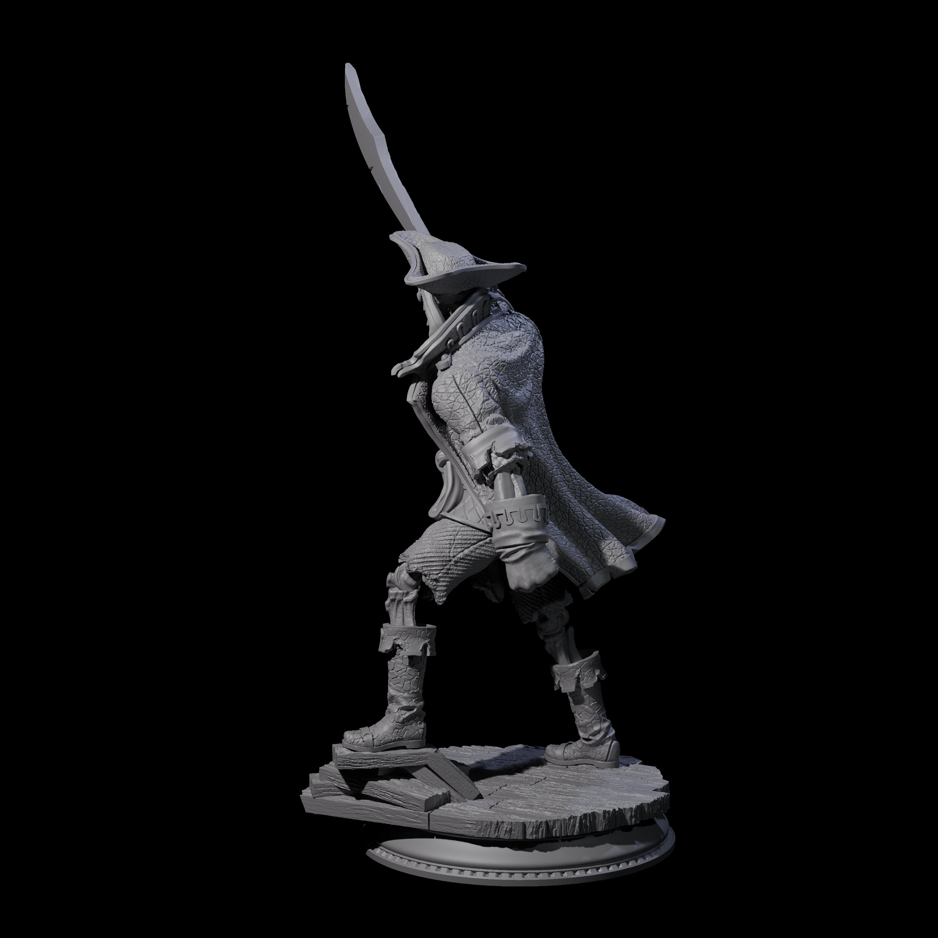 Falling Apart Pirate Skeleton Scallywag C Miniature for Dungeons and Dragons, Pathfinder or other TTRPGs