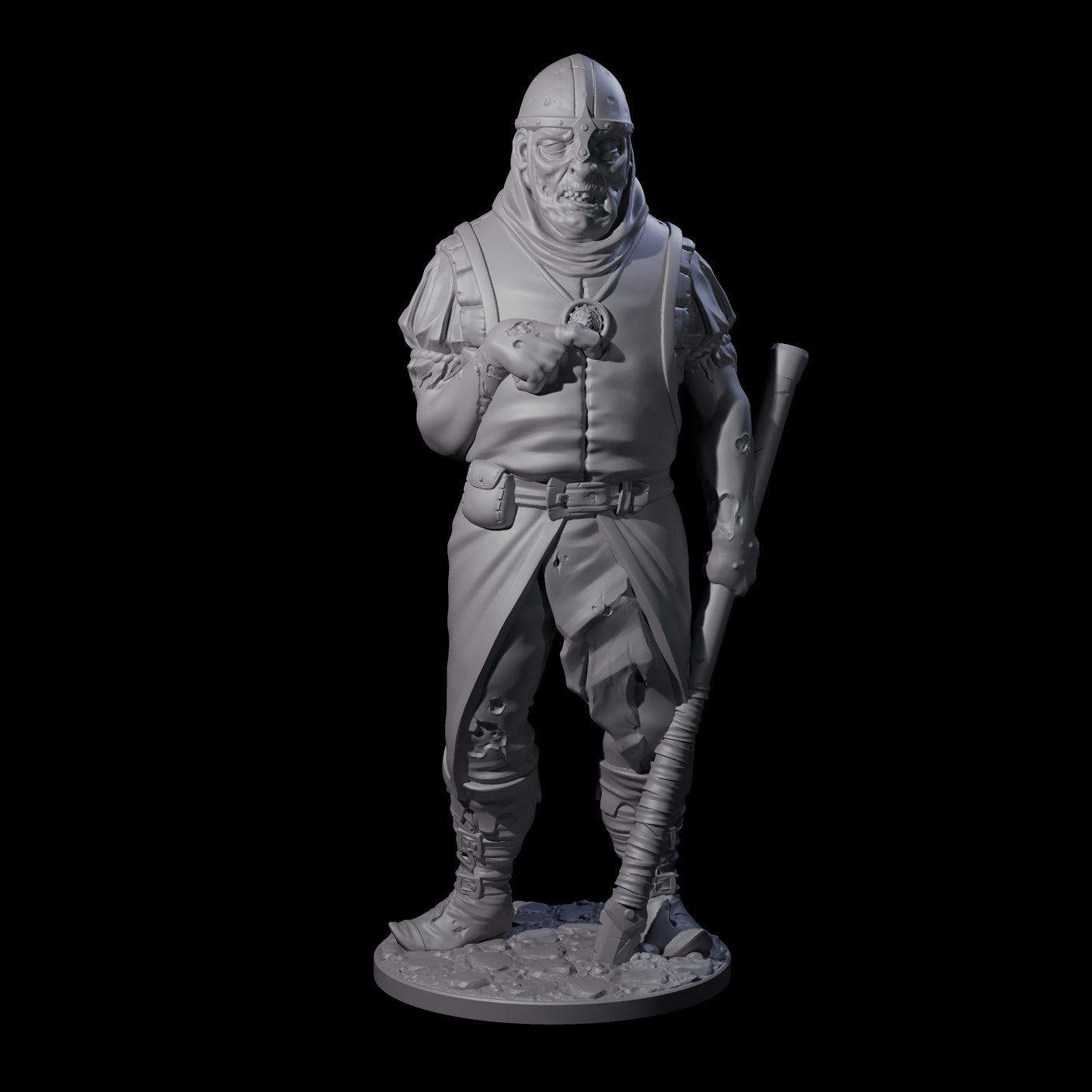 Falling Apart Zombie Soldier A Miniature for Dungeons and Dragons, Pathfinder or other TTRPGs