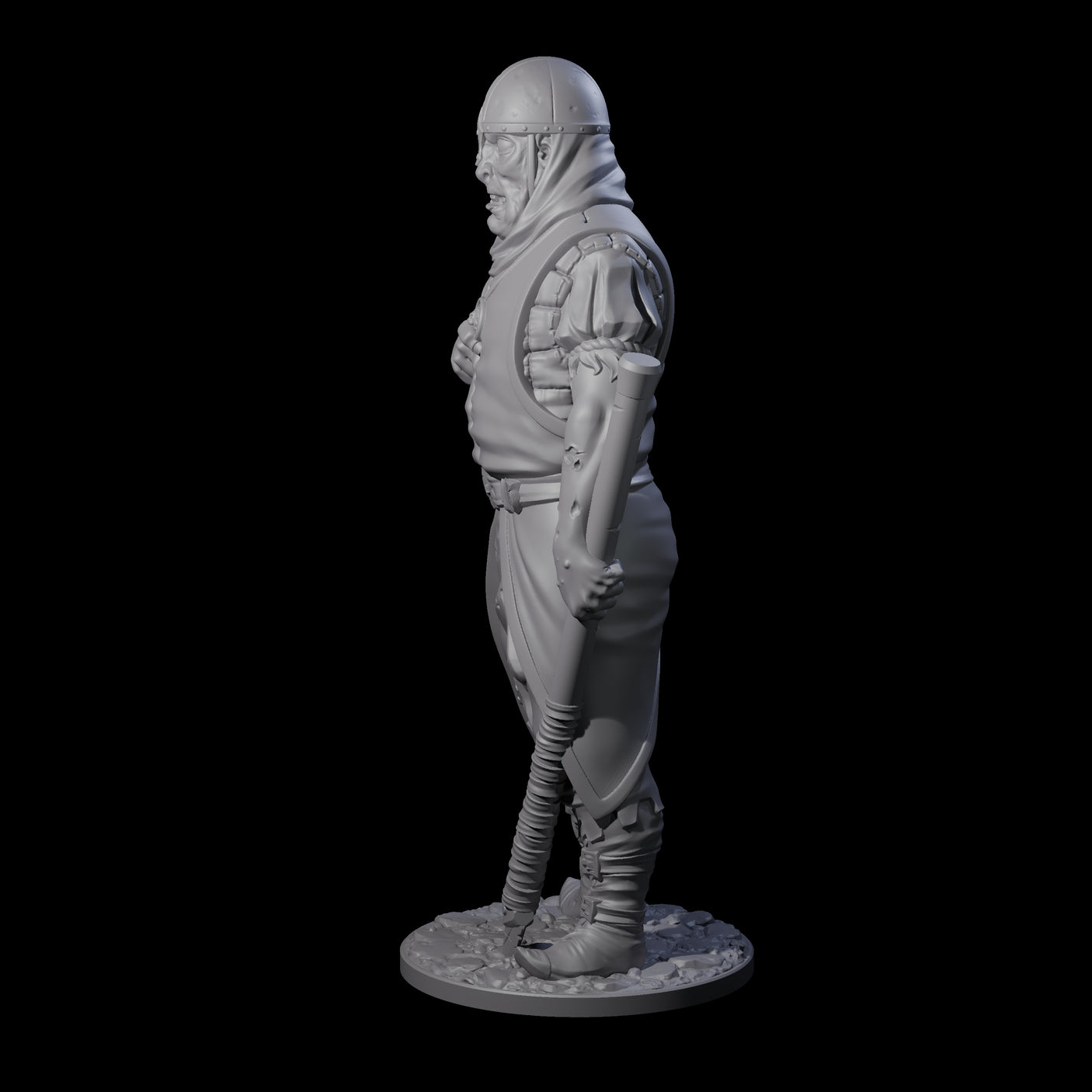 Falling Apart Zombie Soldier A Miniature for Dungeons and Dragons, Pathfinder or other TTRPGs