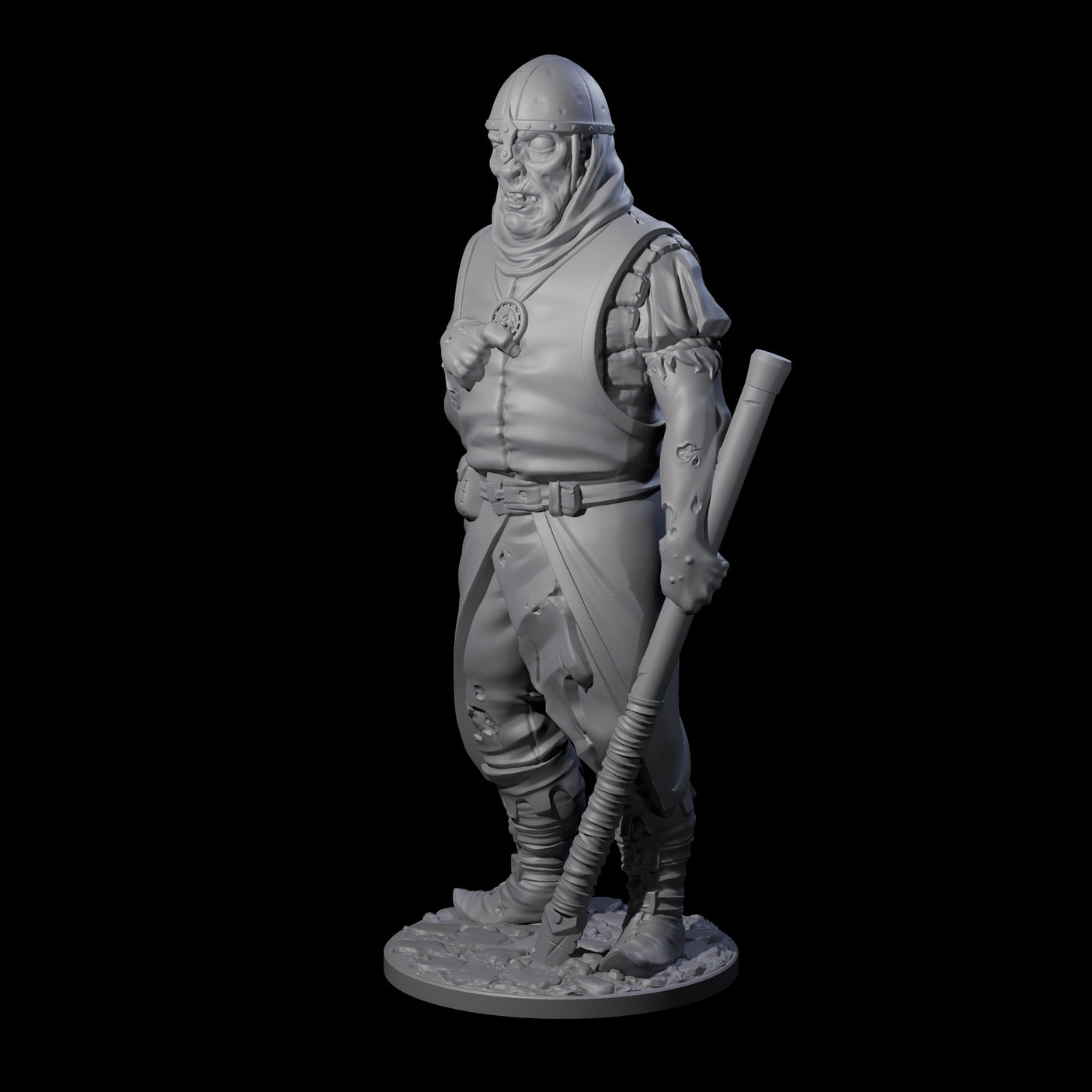 Falling Apart Zombie Soldier A Miniature for Dungeons and Dragons, Pathfinder or other TTRPGs