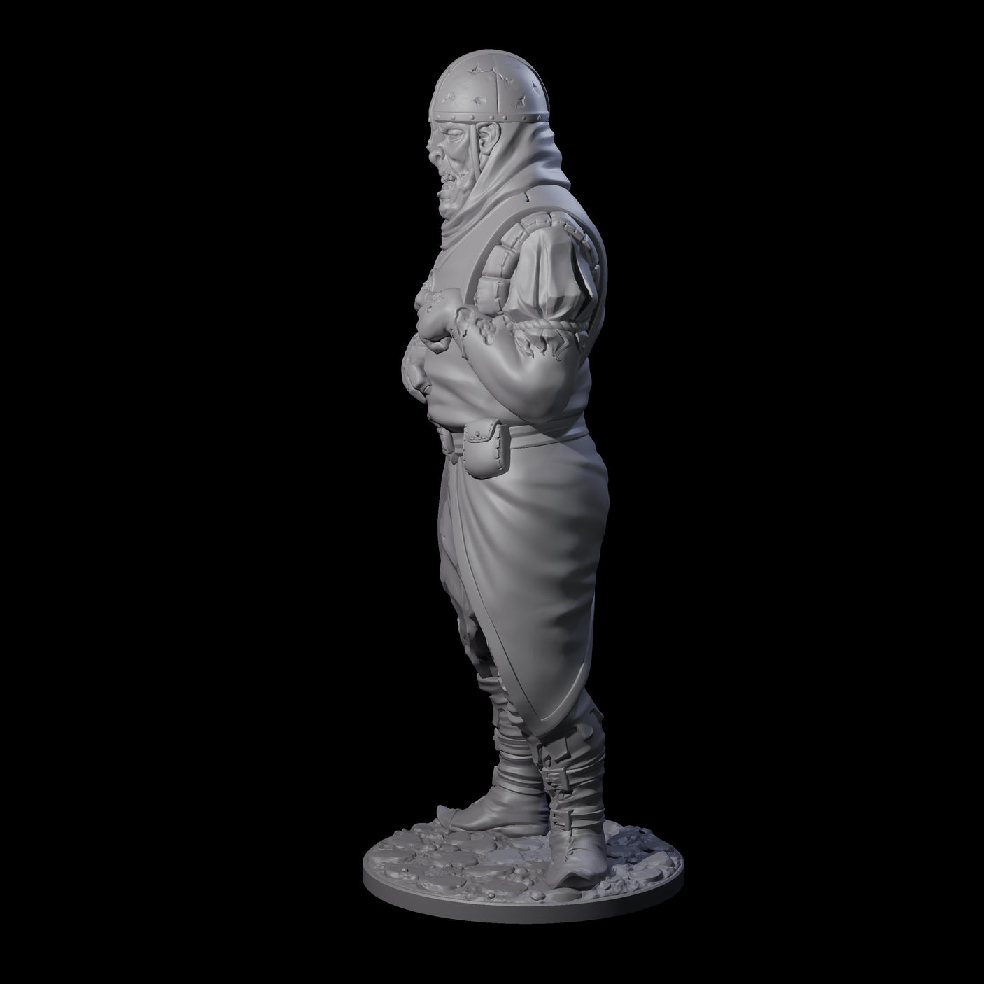 Falling Apart Zombie Soldier B Miniature for Dungeons and Dragons, Pathfinder or other TTRPGs