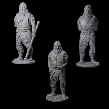 Falling Apart Zombie Soldiers Miniature for Dungeons and Dragons, Pathfinder or other TTRPGs