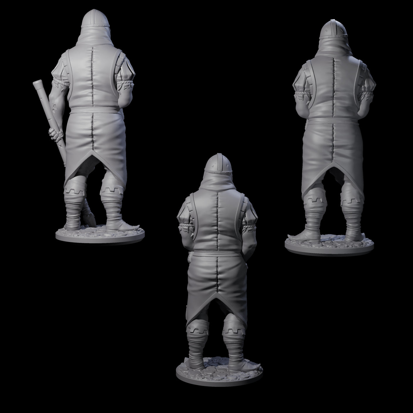 Falling Apart Zombie Soldiers Miniature for Dungeons and Dragons, Pathfinder or other TTRPGs