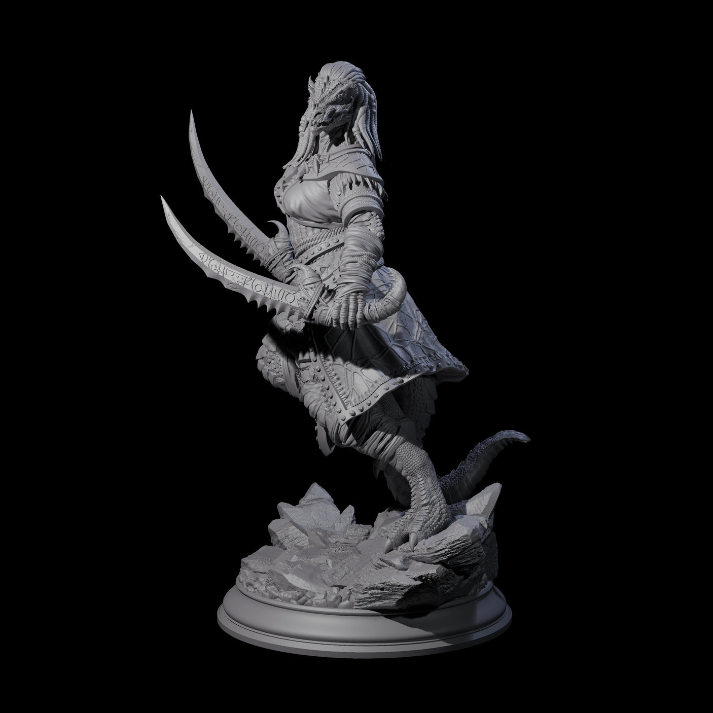 Fast Dragonborn Rogue Miniature for Dungeons and Dragons, Pathfinder or other TTRPGs