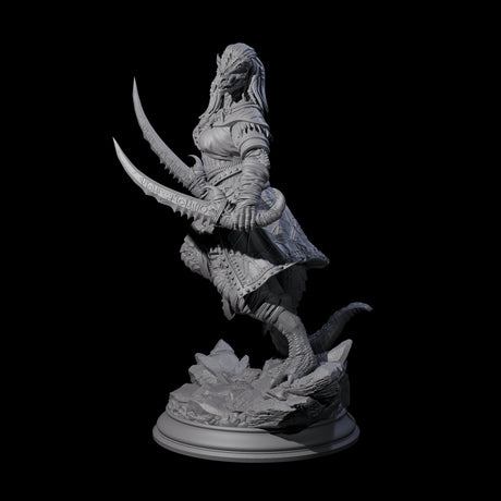 Fast Dragonborn Rogue Miniature for Dungeons and Dragons, Pathfinder or other TTRPGs