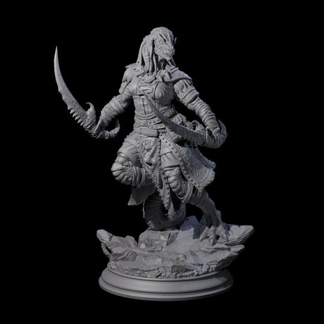 Fast Dragonborn Rogue Miniature for Dungeons and Dragons, Pathfinder or other TTRPGs