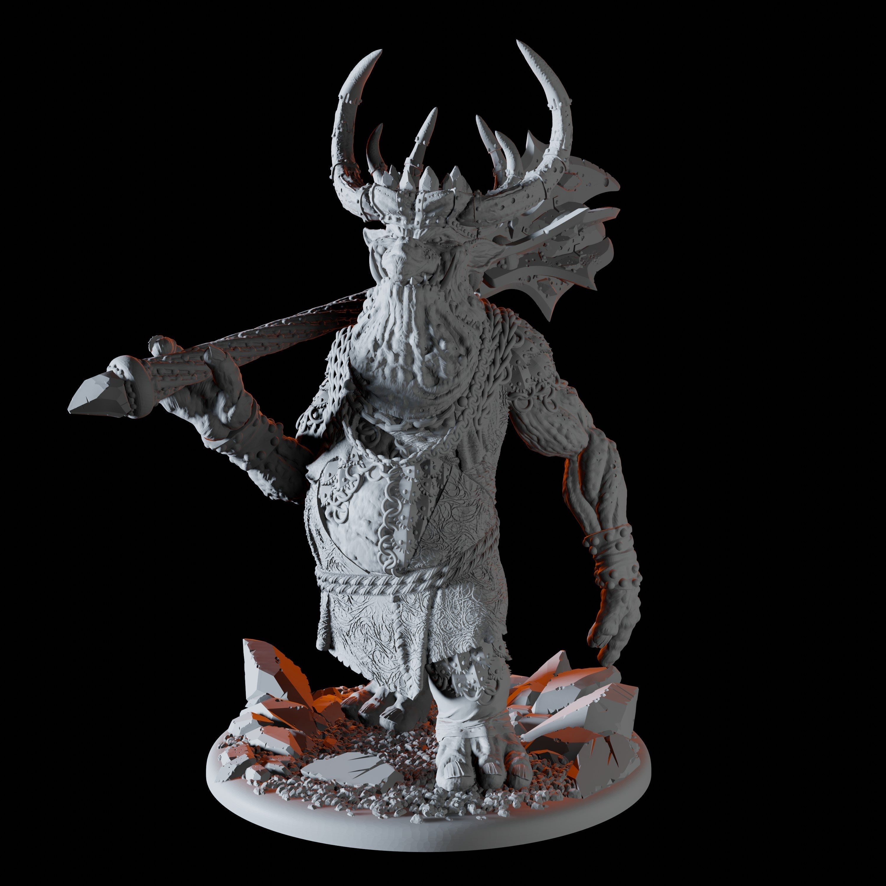 Fat Forest King Hobgoblin Miniature for Dungeons and Dragons - Myth Forged