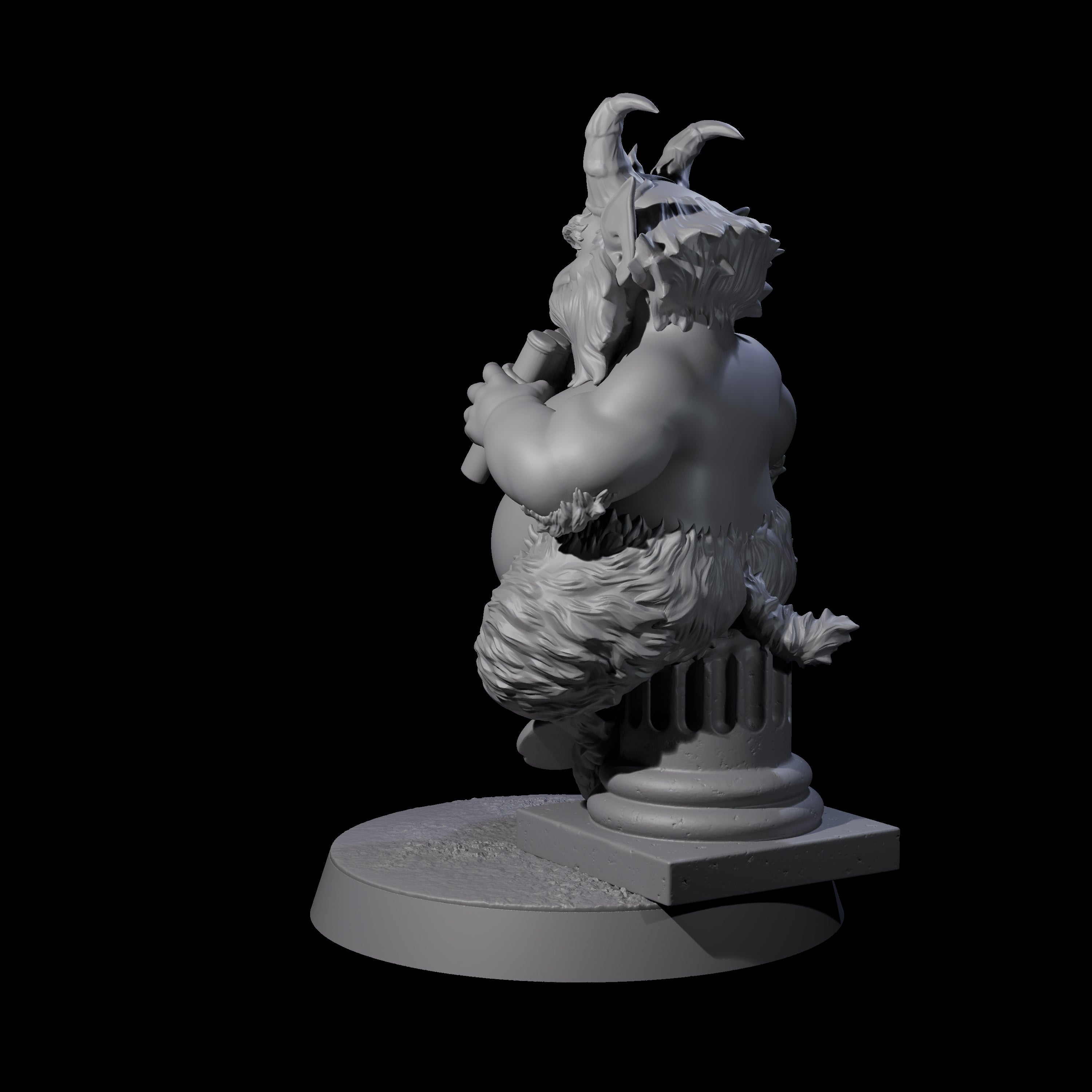 Fat Mischievous Satyr A Miniature for Dungeons and Dragons, Pathfinder or other TTRPGs