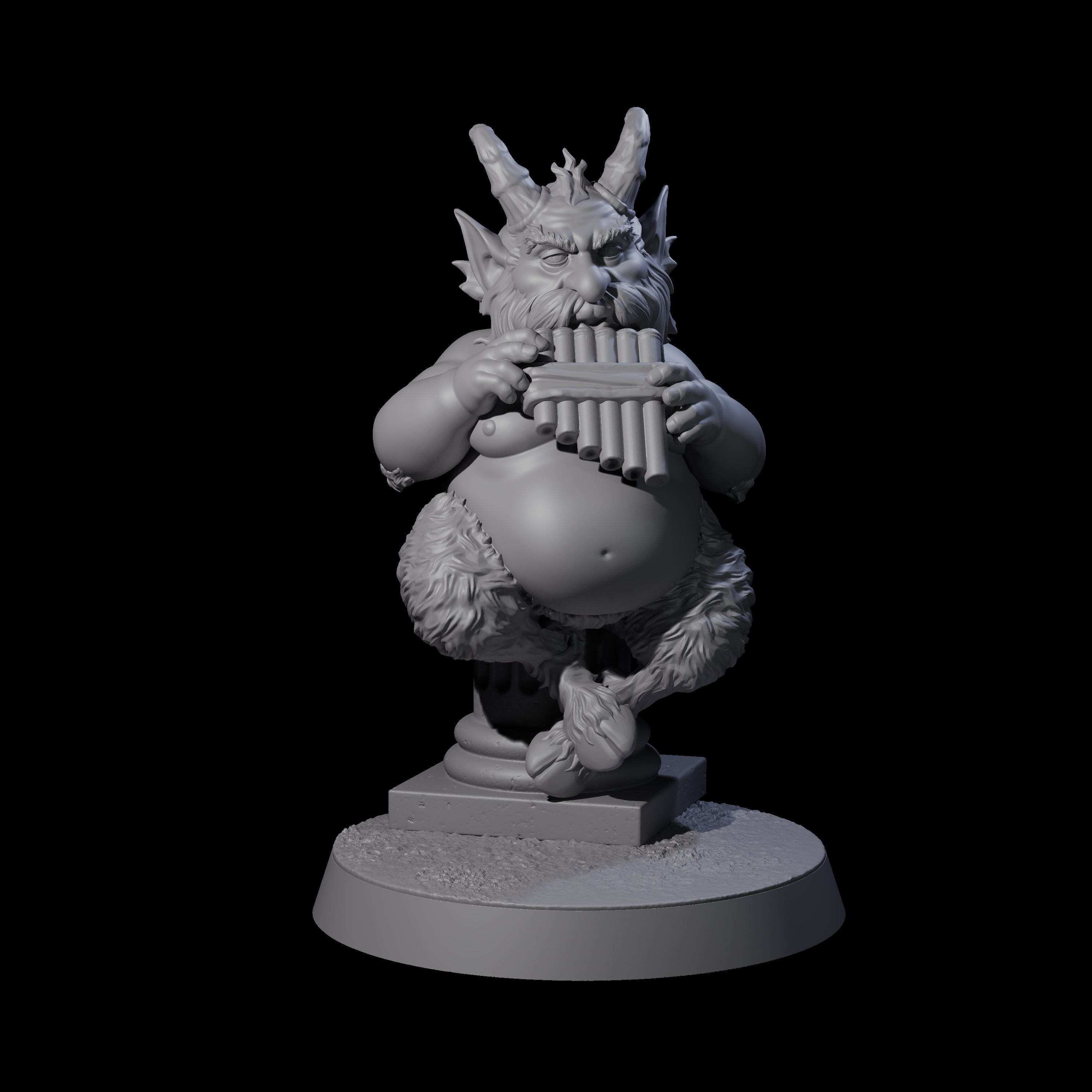 Fat Mischievous Satyr A Miniature for Dungeons and Dragons, Pathfinder or other TTRPGs