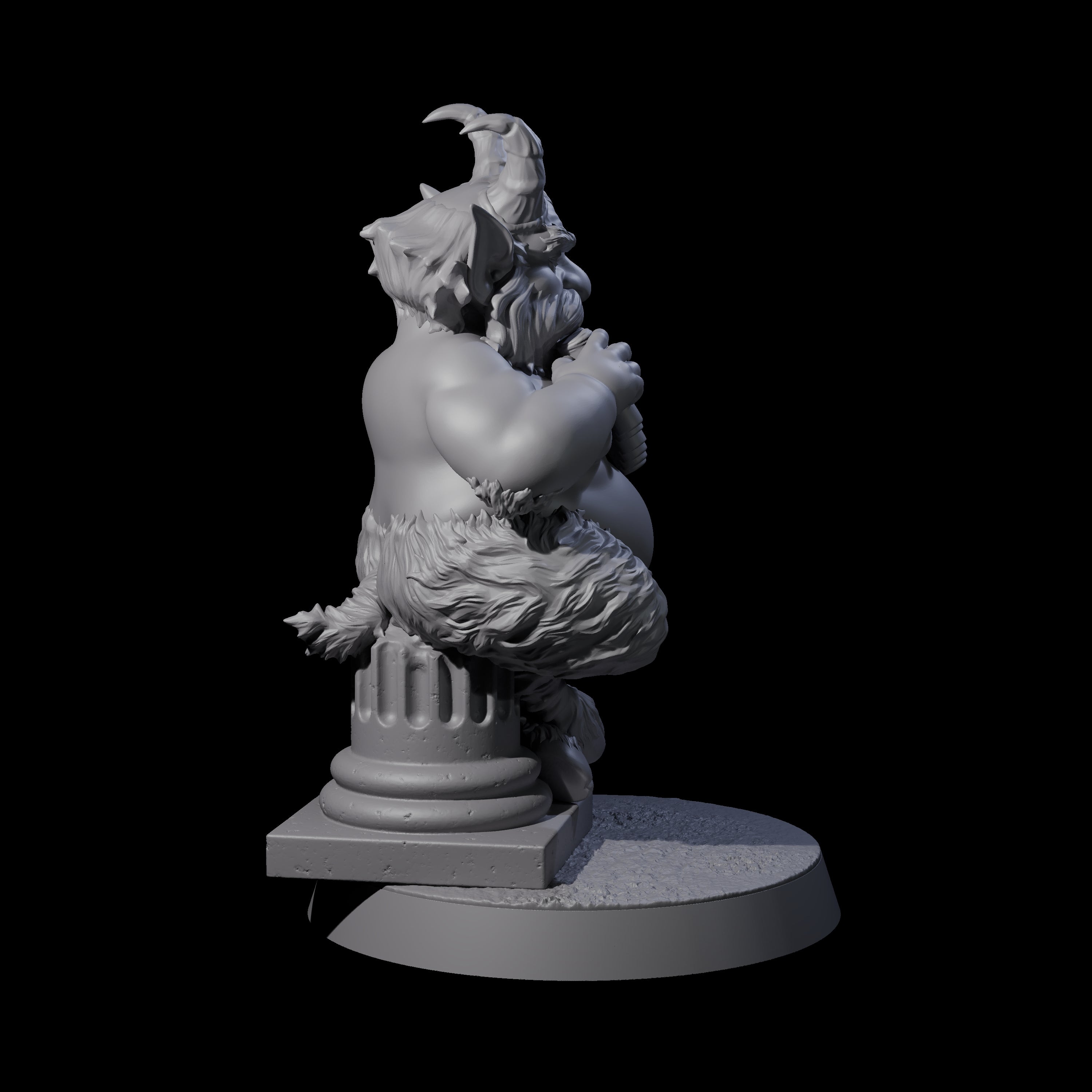 Fat Mischievous Satyr A Miniature for Dungeons and Dragons, Pathfinder or other TTRPGs