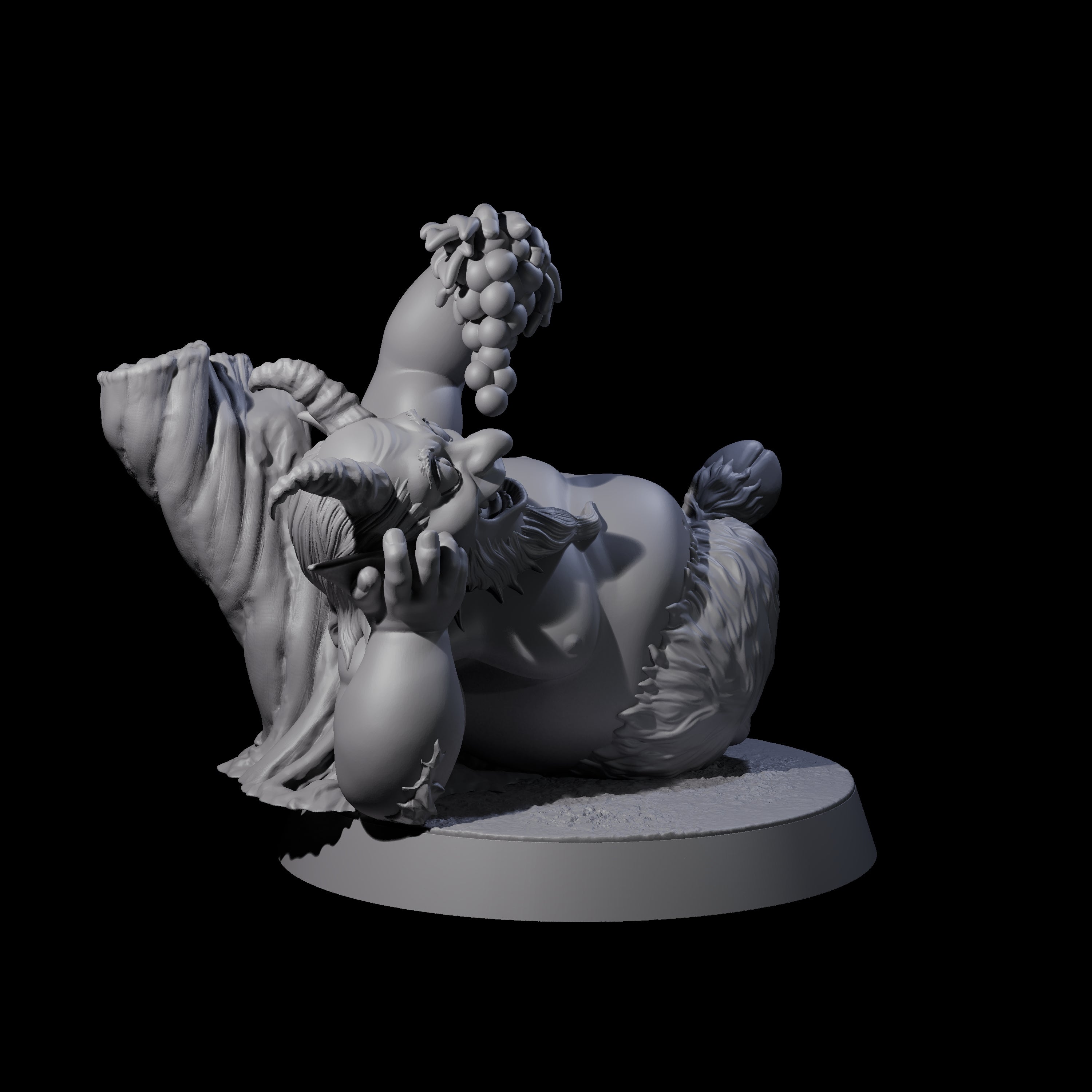 Fat Mischievous Satyr B Miniature for Dungeons and Dragons, Pathfinder or other TTRPGs