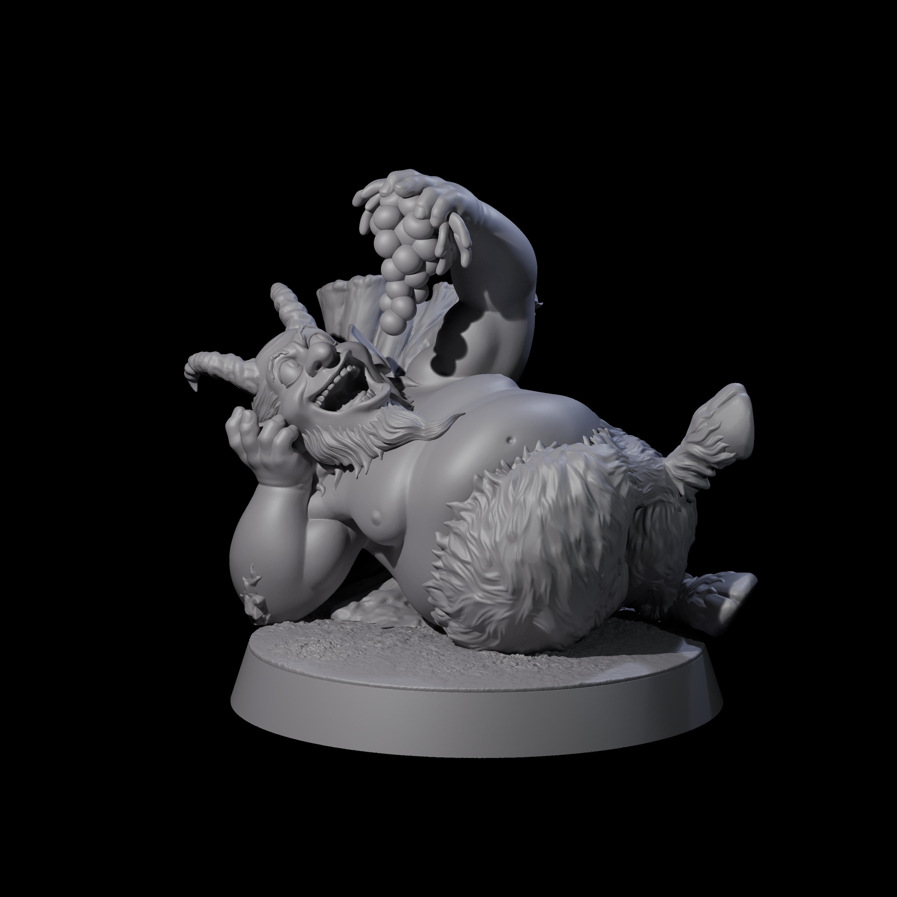 Fat Mischievous Satyr B Miniature for Dungeons and Dragons, Pathfinder or other TTRPGs