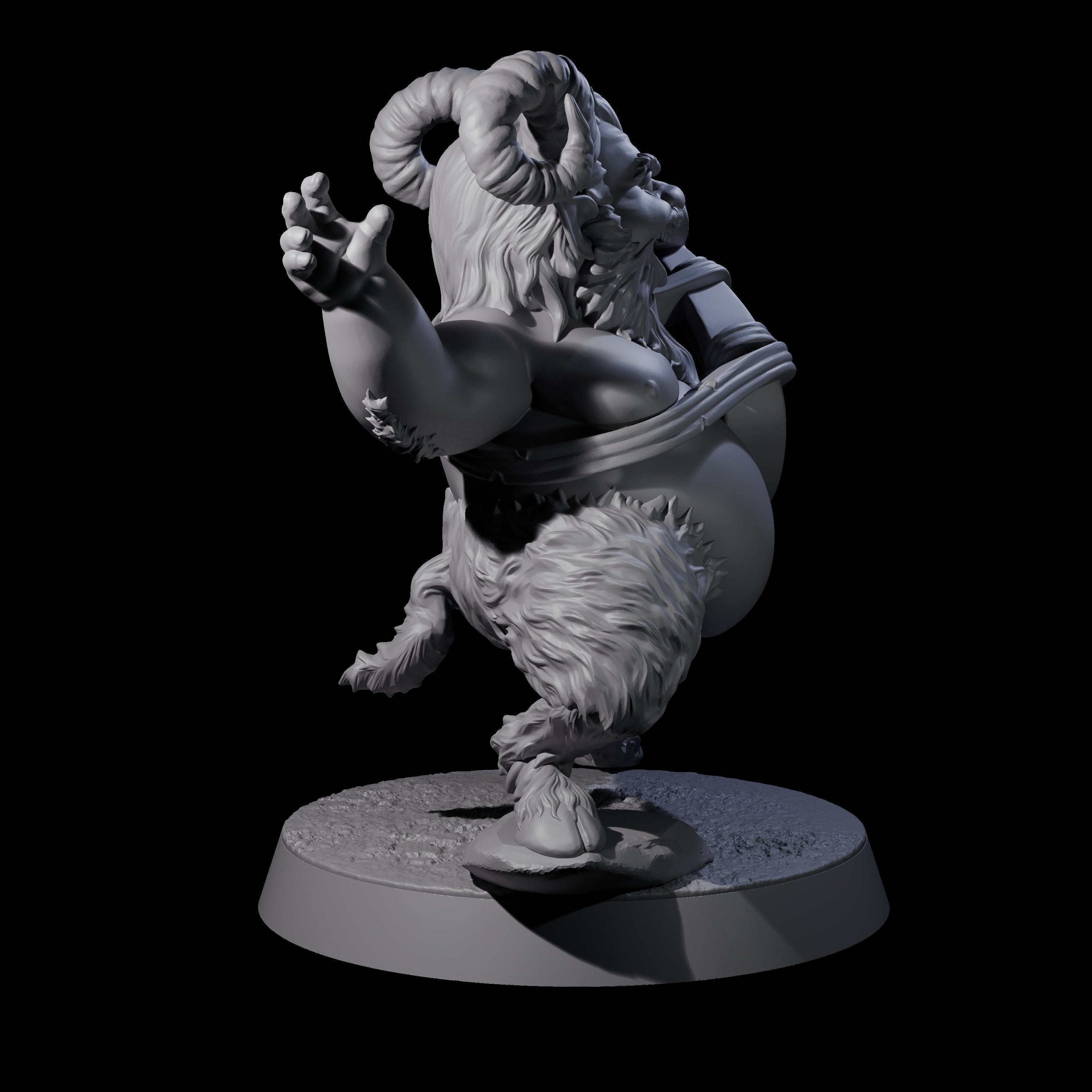 Fat Mischievous Satyr C Miniature for Dungeons and Dragons, Pathfinder or other TTRPGs
