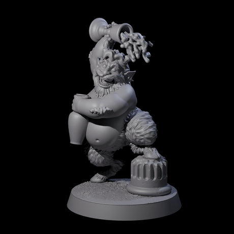 Fat Mischievous Satyr D Miniature for Dungeons and Dragons, Pathfinder or other TTRPGs
