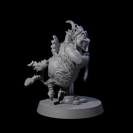 Fat Mischievous Satyr E Miniature for Dungeons and Dragons, Pathfinder or other TTRPGs