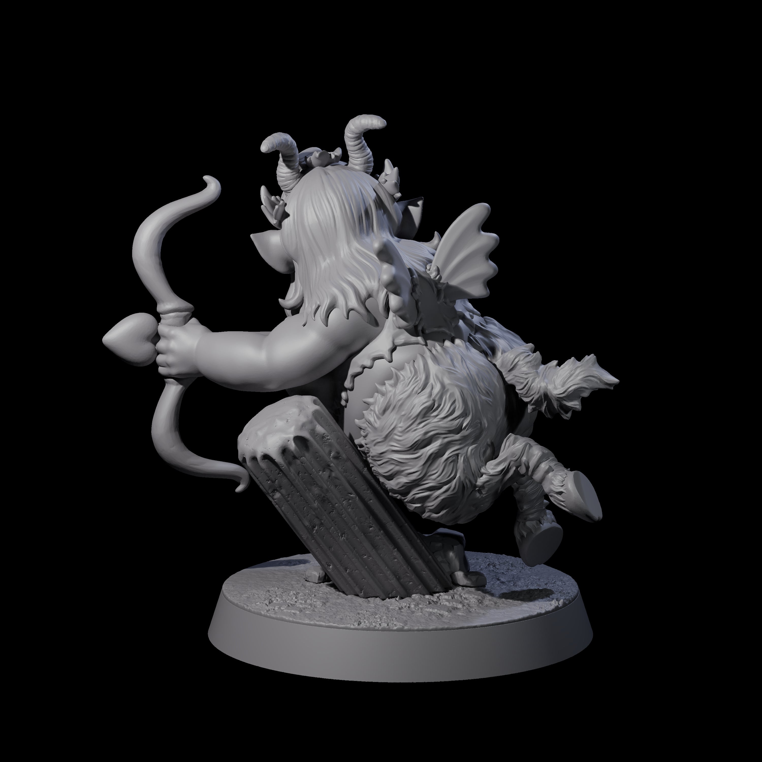 Fat Mischievous Satyr E Miniature for Dungeons and Dragons, Pathfinder or other TTRPGs