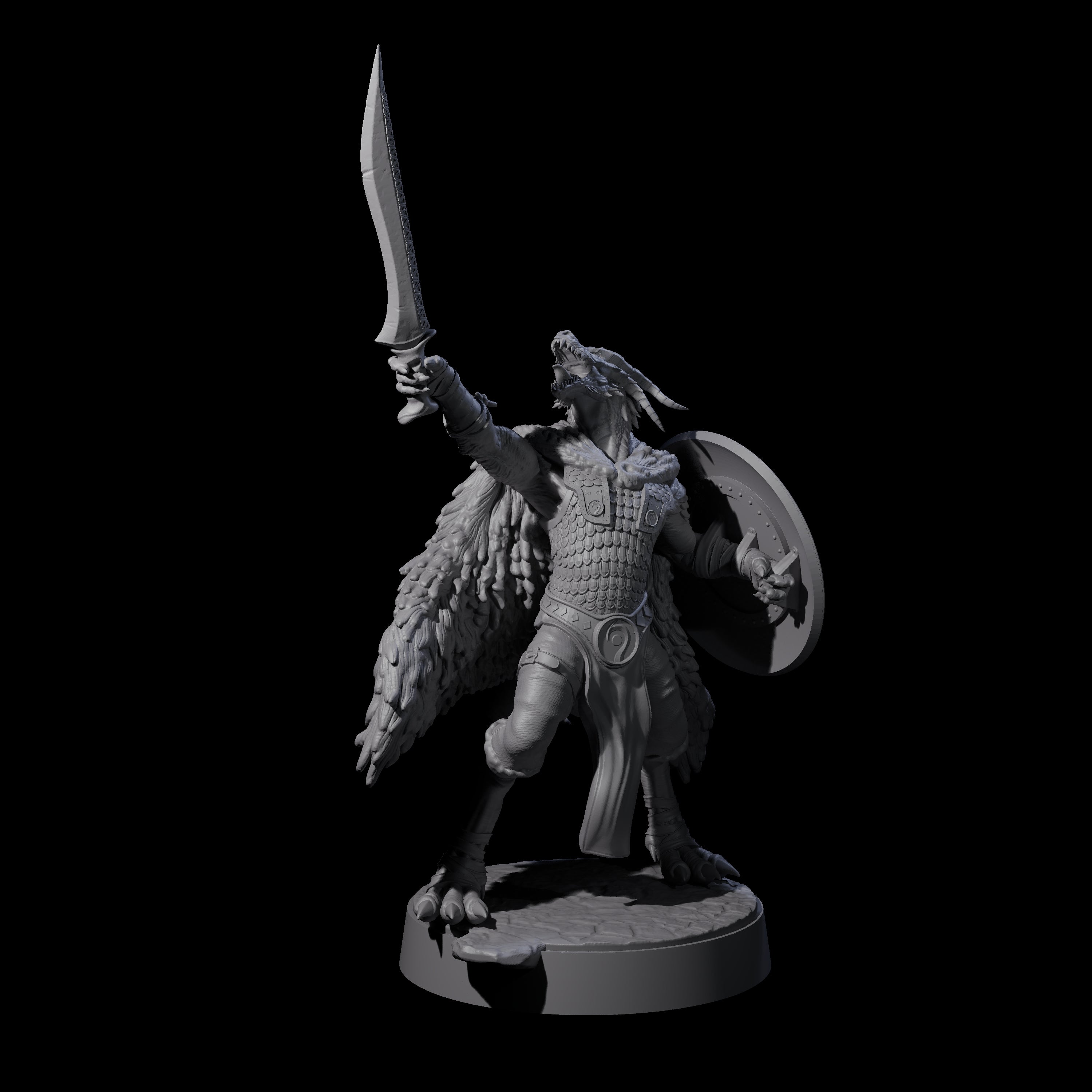 Fearless Kobold General Miniature for Dungeons and Dragons, Pathfinder or other TTRPGs