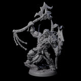 Fearsome Orc Leader Miniature for Dungeons and Dragons, Pathfinder or other TTRPGs