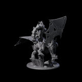 Fearsome Orc Leader Riding a Manticore Miniature for Dungeons and Dragons, Pathfinder or other TTRPGs