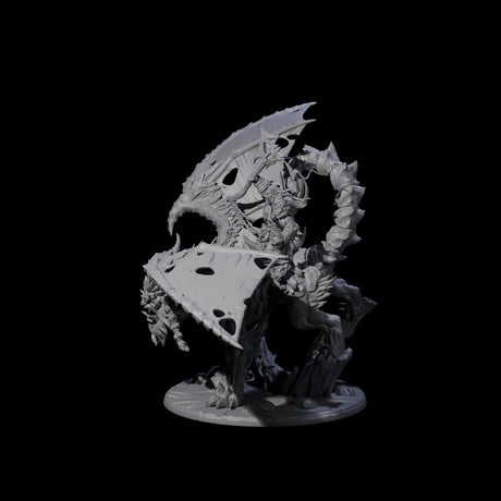 Fearsome Orc Leader Riding a Manticore Miniature for Dungeons and Dragons, Pathfinder or other TTRPGs