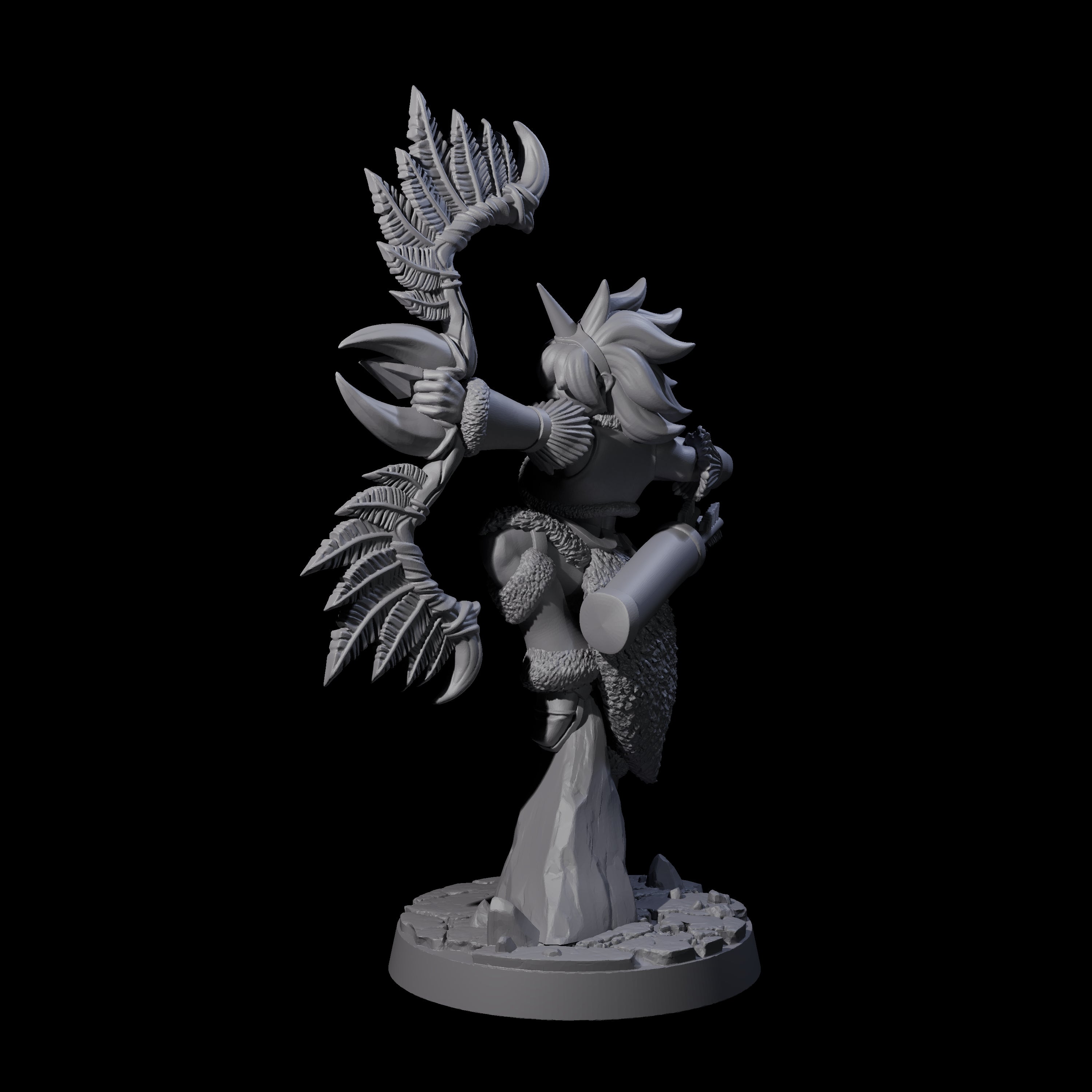 Feather Bow Ranger Miniature for Dungeons and Dragons, Pathfinder or other TTRPGs