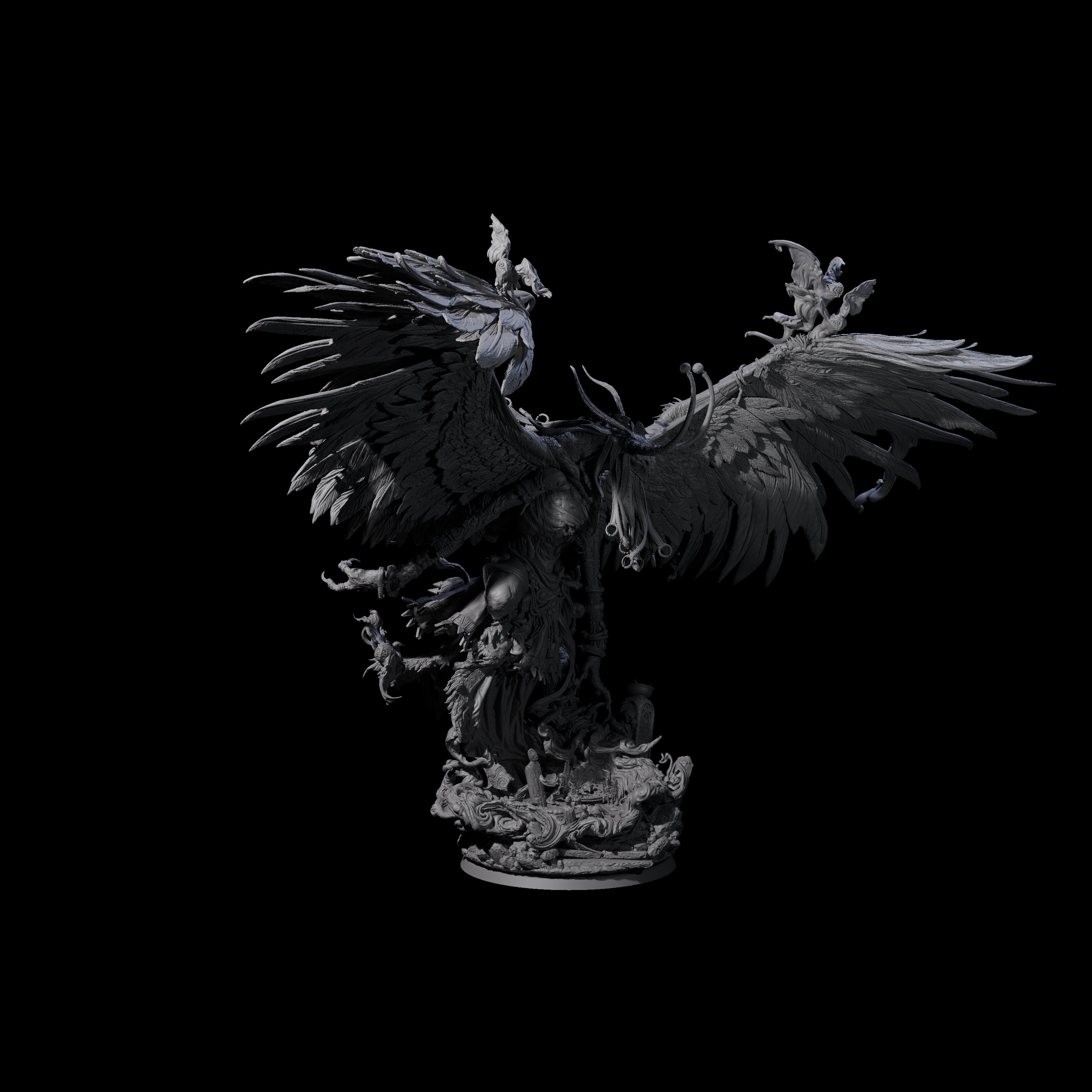 Feathered Nag Lord of the Forest Miniature for Dungeons and Dragons, Pathfinder or other TTRPGs