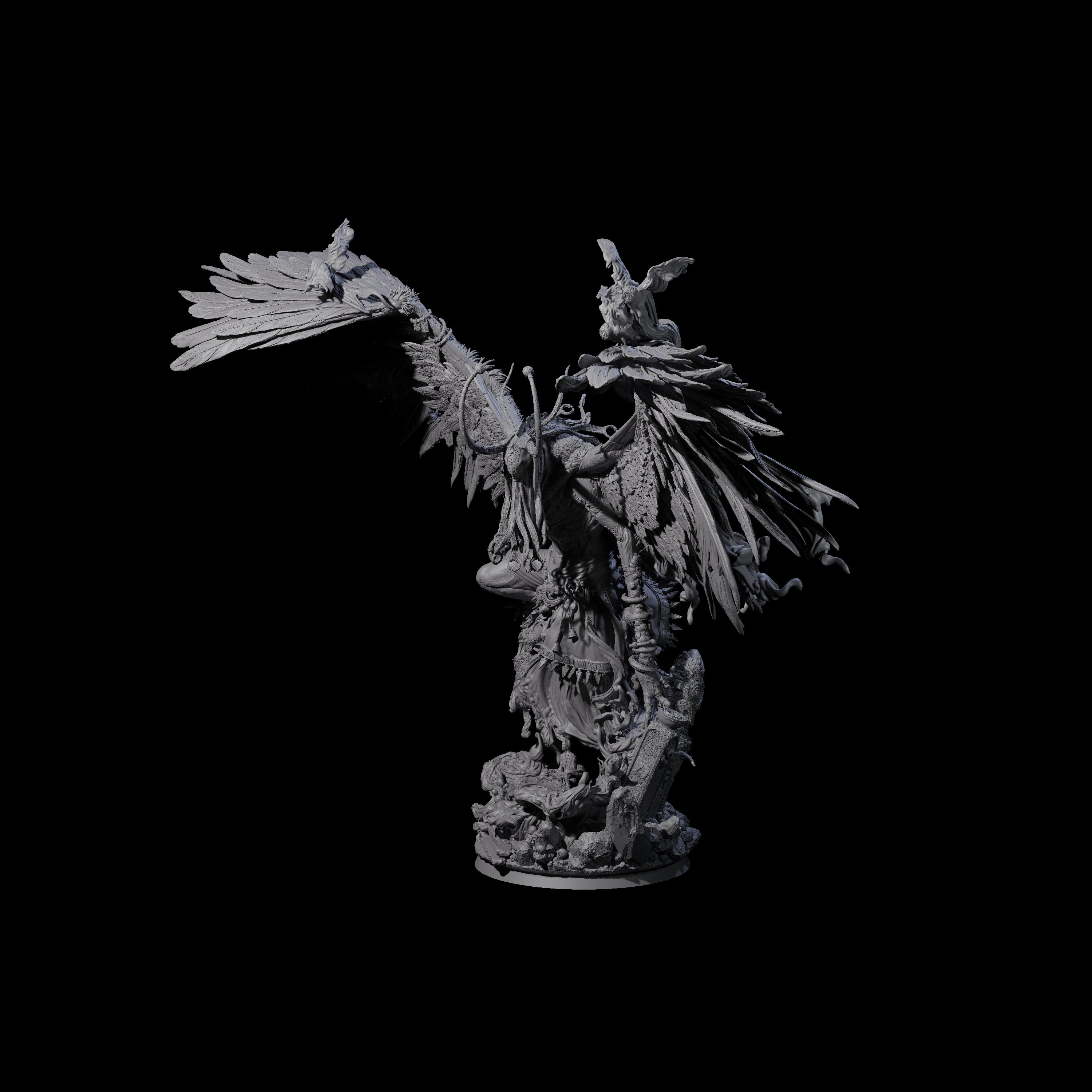 Feathered Nag Lord of the Forest Miniature for Dungeons and Dragons, Pathfinder or other TTRPGs