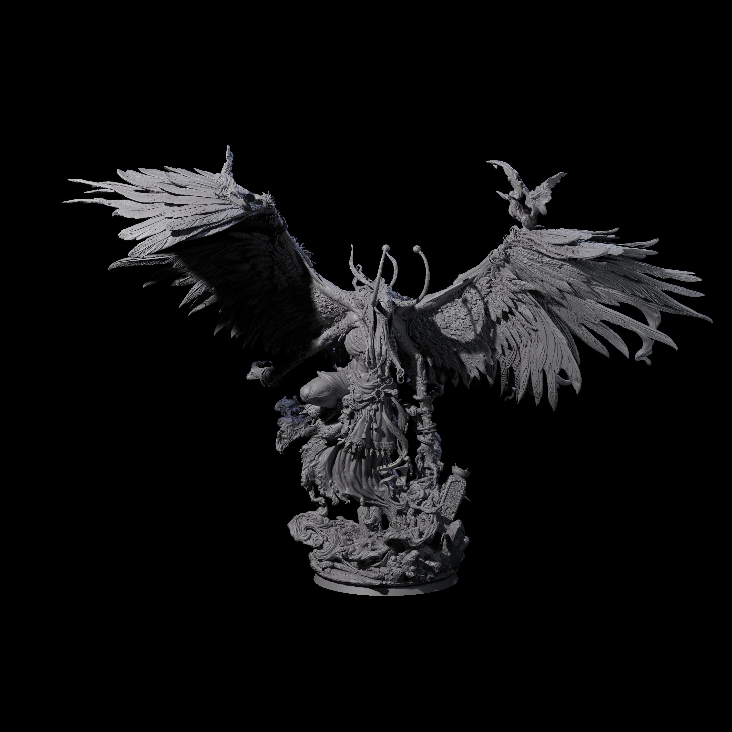 Feathered Nag Lord of the Forest Miniature for Dungeons and Dragons, Pathfinder or other TTRPGs