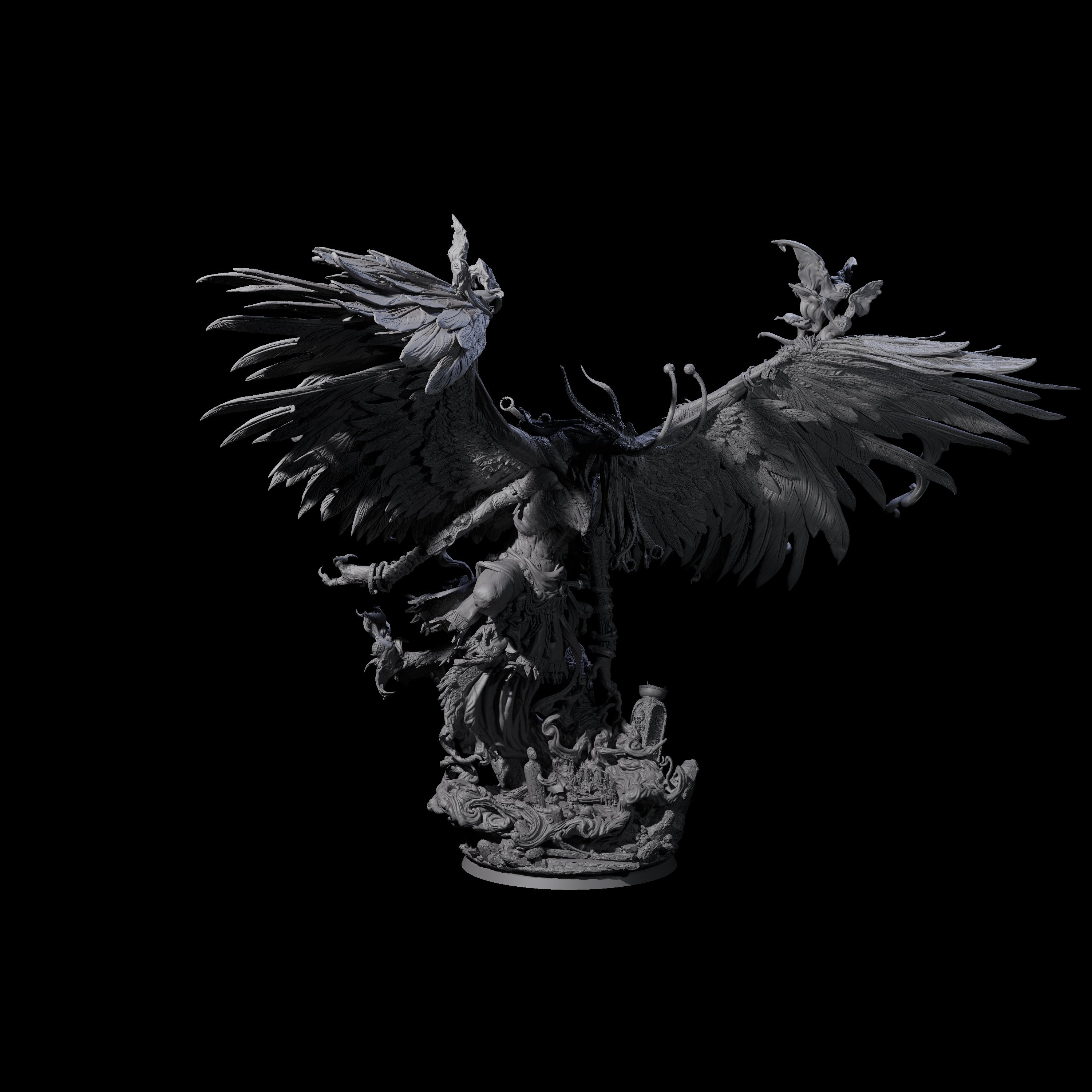 Feathered Nag Lord of the Forest Miniature for Dungeons and Dragons, Pathfinder or other TTRPGs