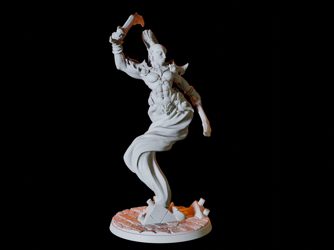 Female Djinni Miniature for Dungeons and Dragons, Pathfinder or other TTRPGs