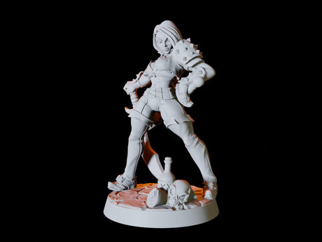 Female Elf Warrior Miniature for Dungeons and Dragons, Pathfinder or other TTRPGs