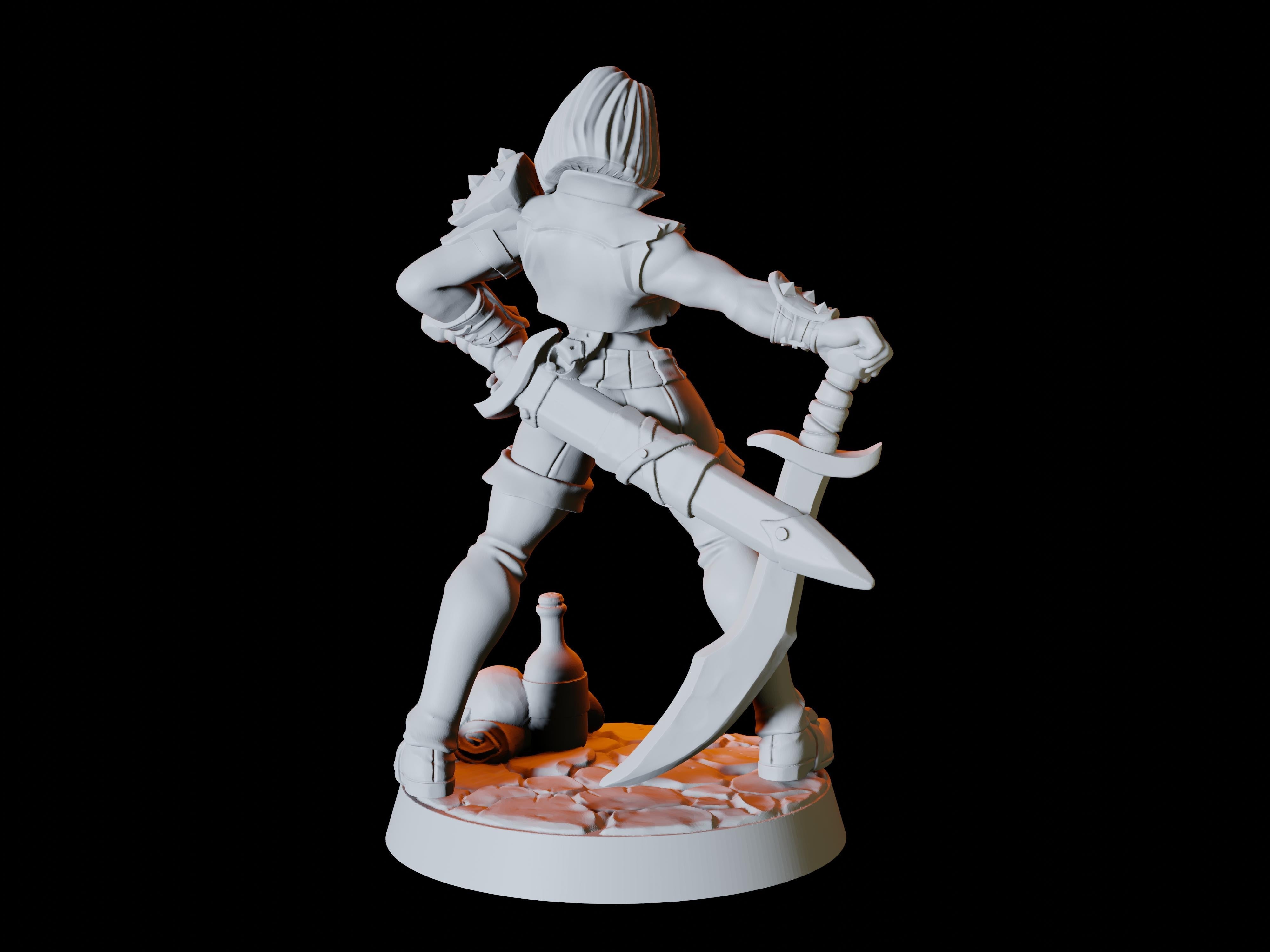 Female Elf Warrior Miniature for Dungeons and Dragons - Myth Forged