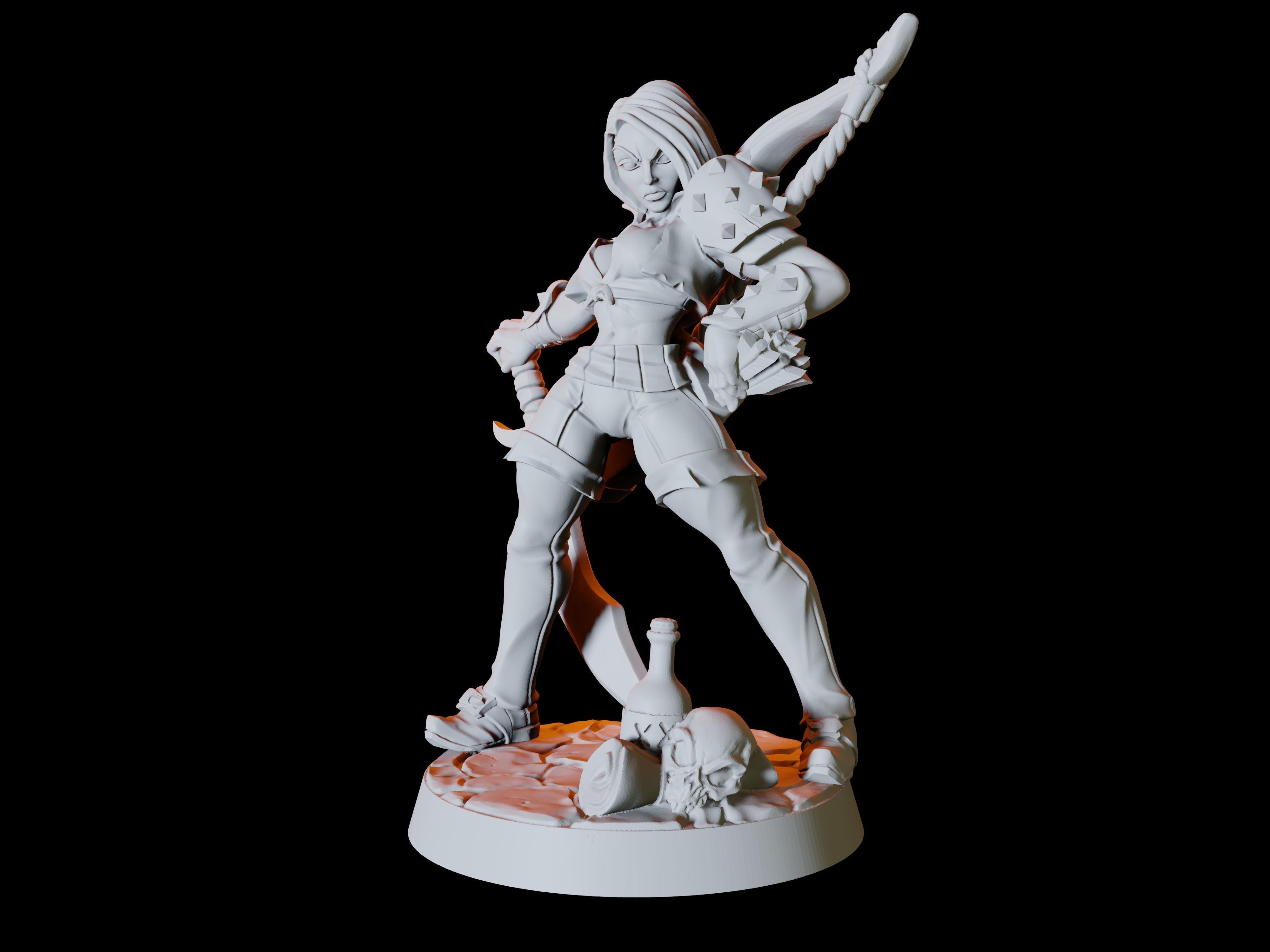 Female Elf Warrior Miniature for Dungeons and Dragons - Myth Forged