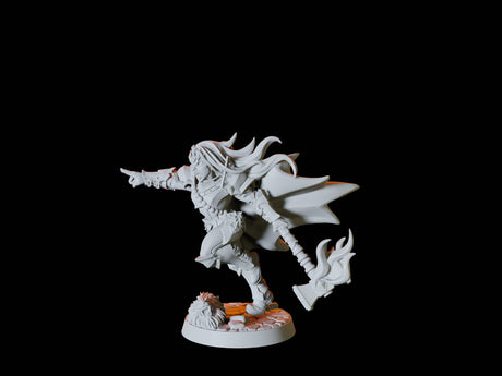 Female Human Warrior Miniature for Dungeons and Dragons, Pathfinder or other TTRPGs