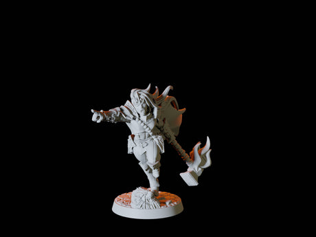 Female Human Warrior Miniature for Dungeons and Dragons, Pathfinder or other TTRPGs