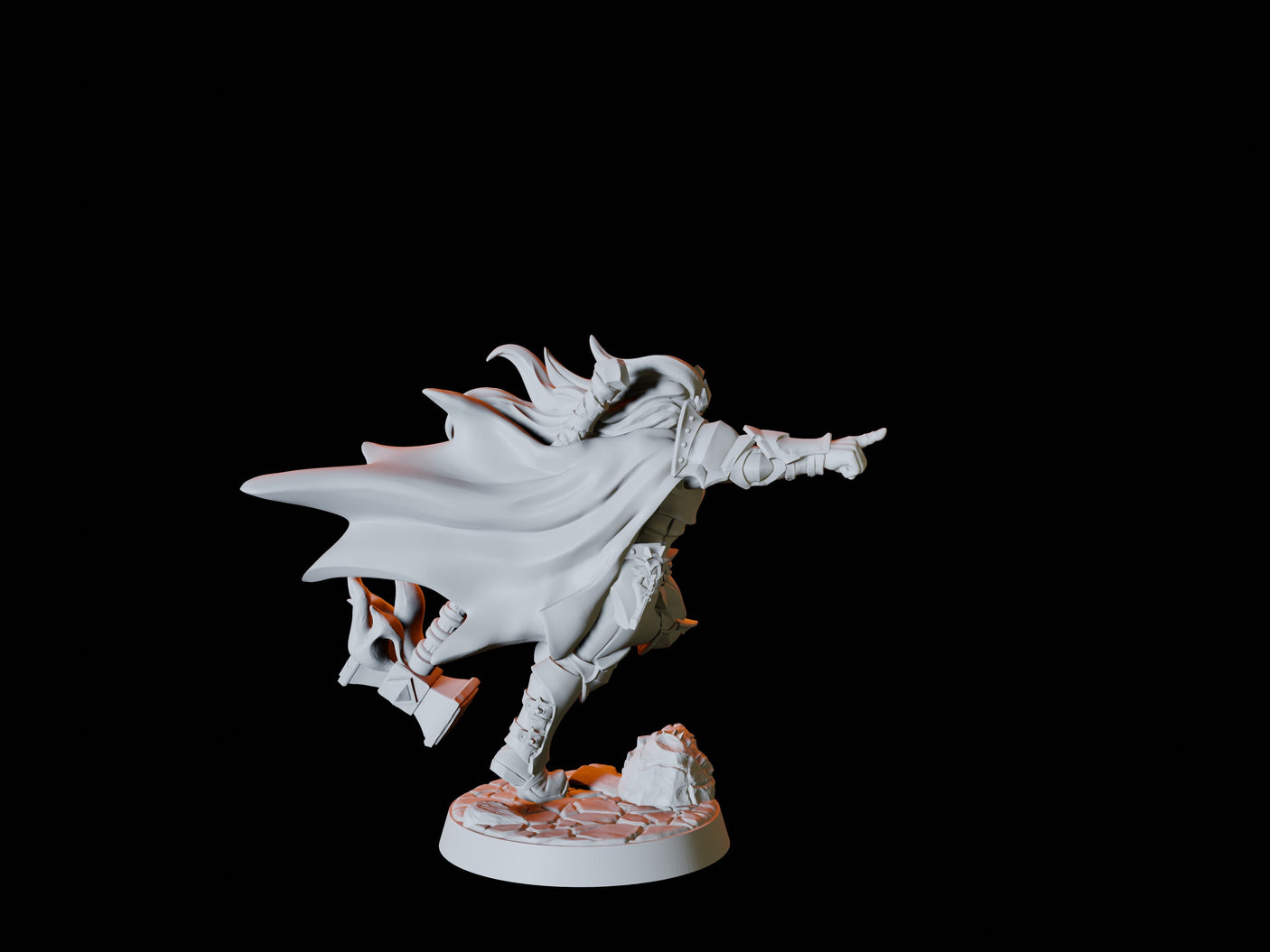 Female Human Warrior Miniature for Dungeons and Dragons, Pathfinder or other TTRPGs