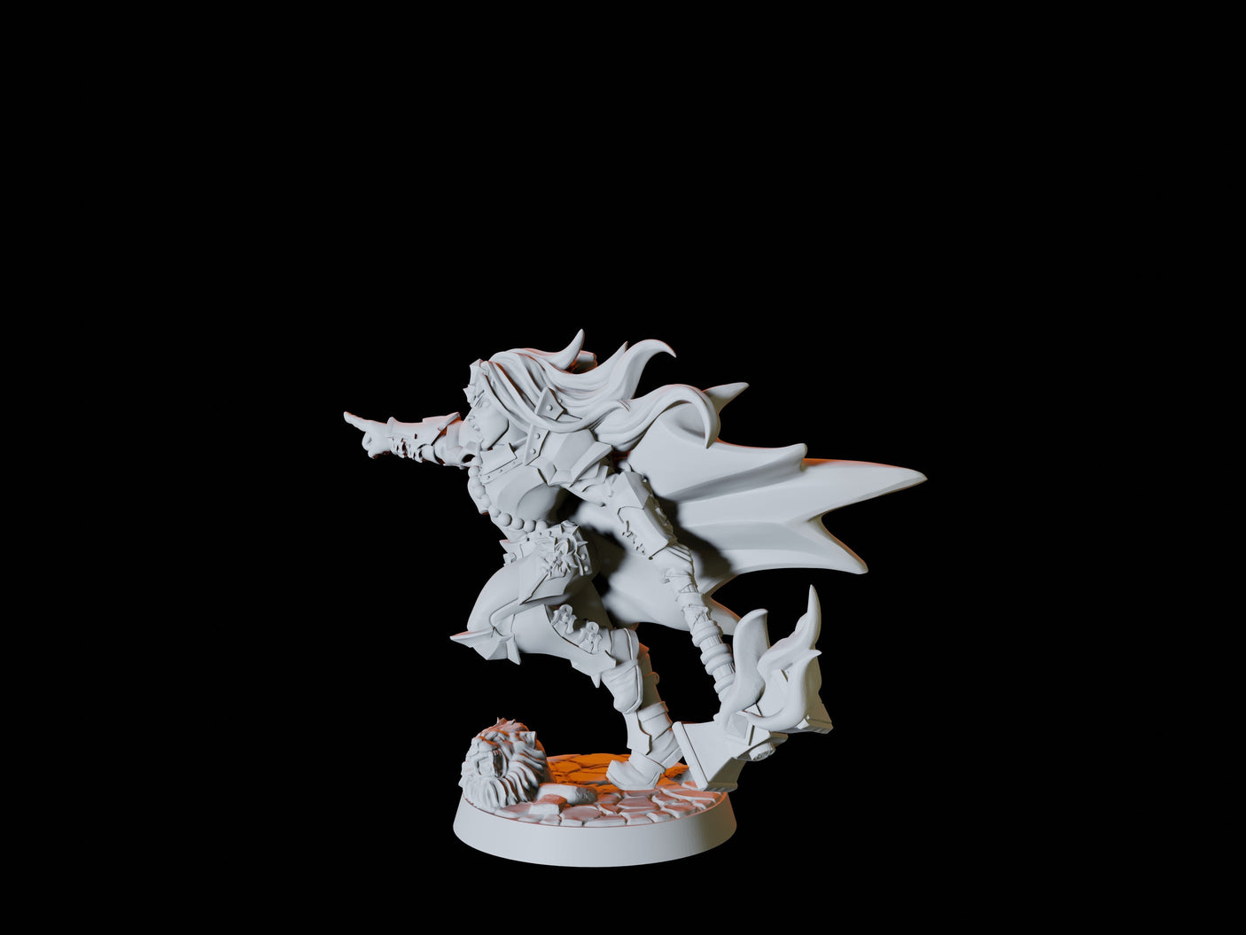 Female Human Warrior Miniature for Dungeons and Dragons, Pathfinder or other TTRPGs