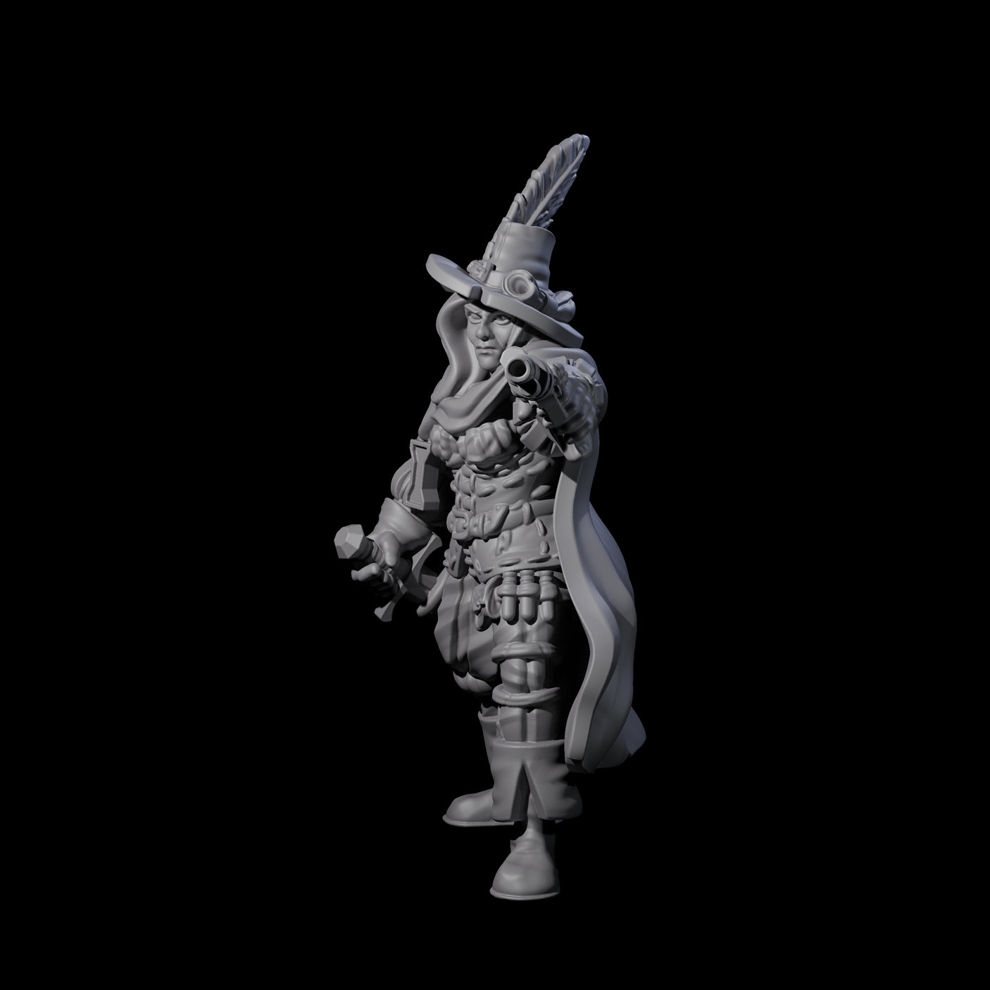 Female Inquisition Hunter A Miniature for Dungeons and Dragons, Pathfinder or other TTRPGs