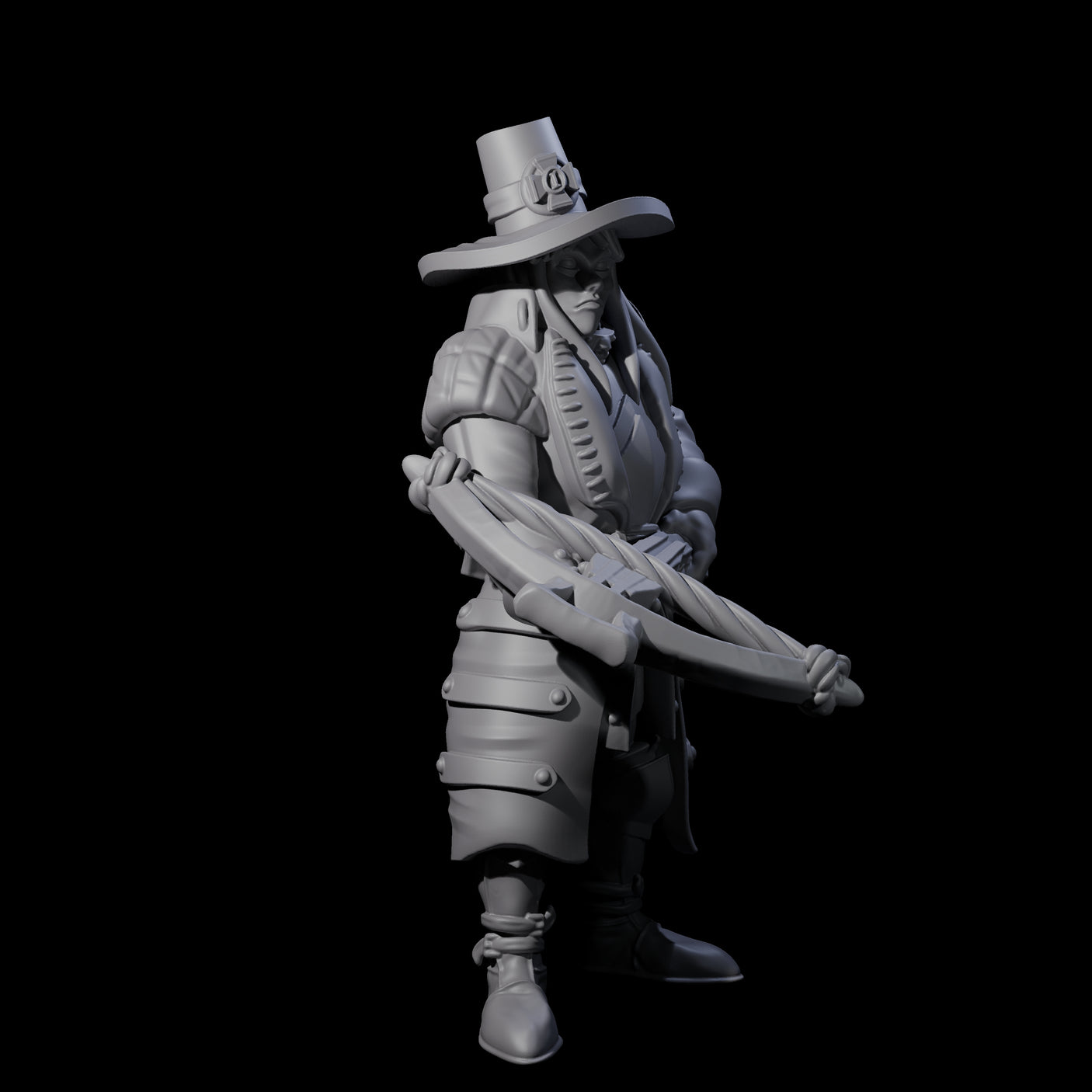 Female Inquisition Hunter B Miniature for Dungeons and Dragons, Pathfinder or other TTRPGs