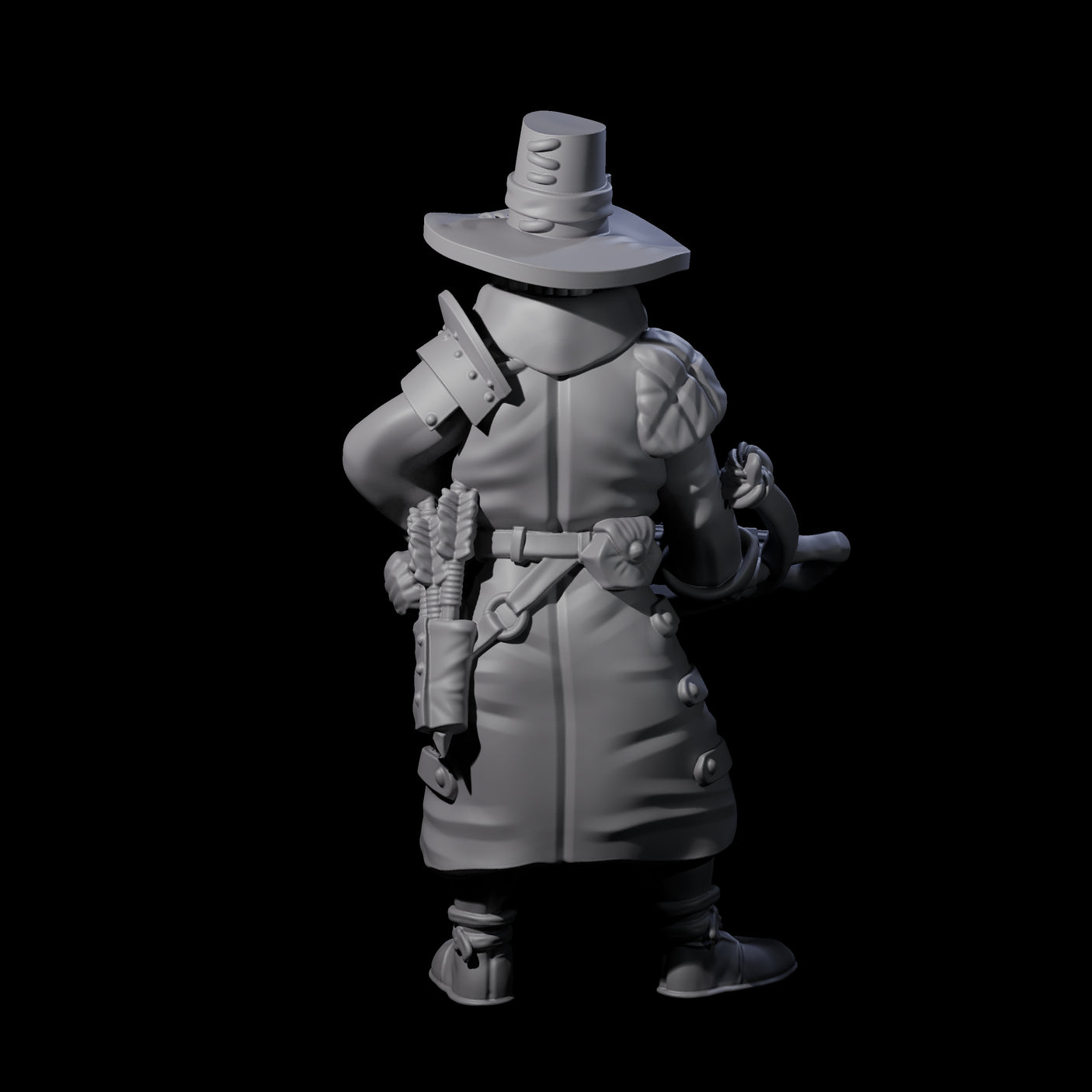 Female Inquisition Hunter B Miniature for Dungeons and Dragons, Pathfinder or other TTRPGs