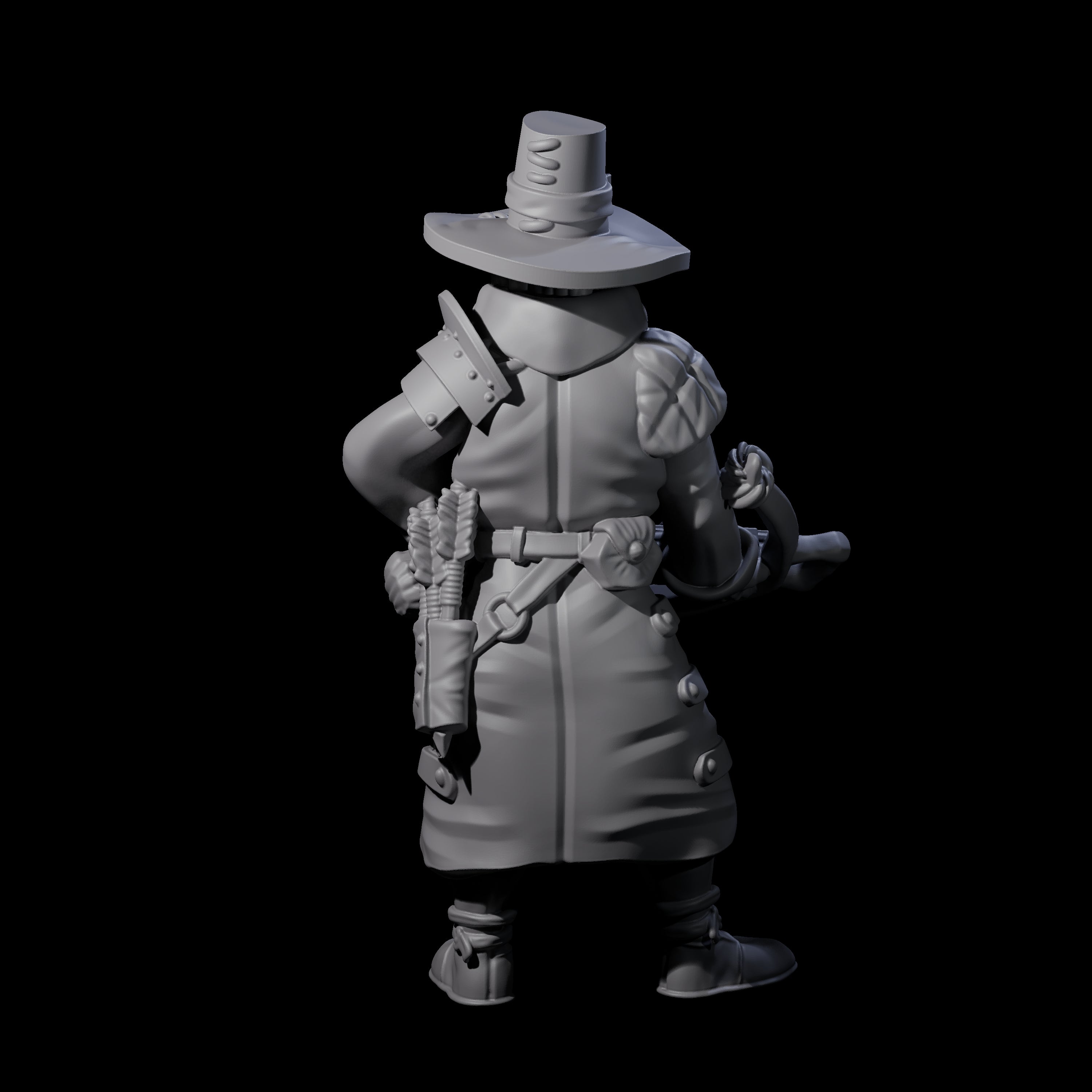 Female Inquisition Hunter B Miniature for Dungeons and Dragons, Pathfinder or other TTRPGs