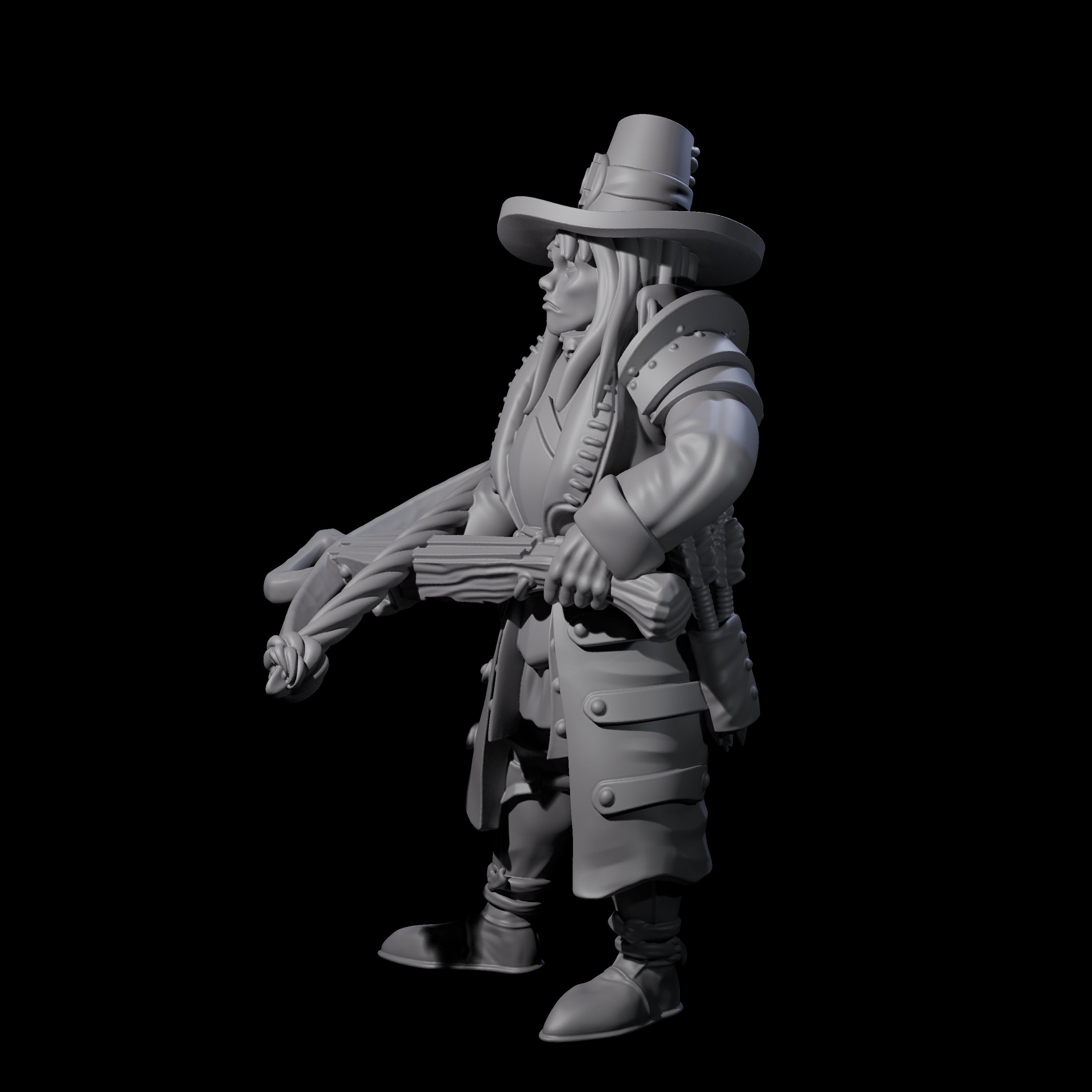 Female Inquisition Hunter B Miniature for Dungeons and Dragons, Pathfinder or other TTRPGs